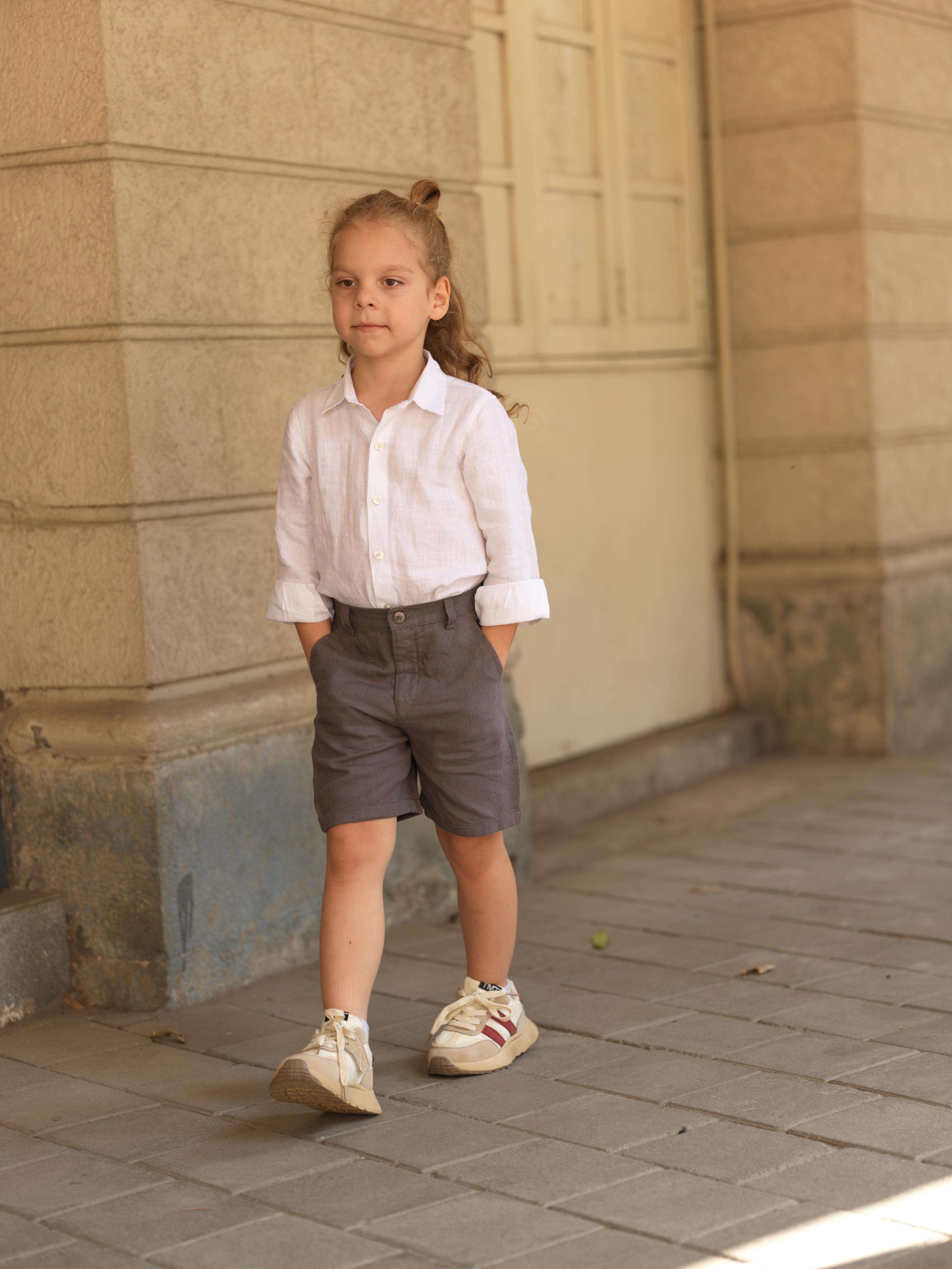 Boys Basic Shorts Stone Grey