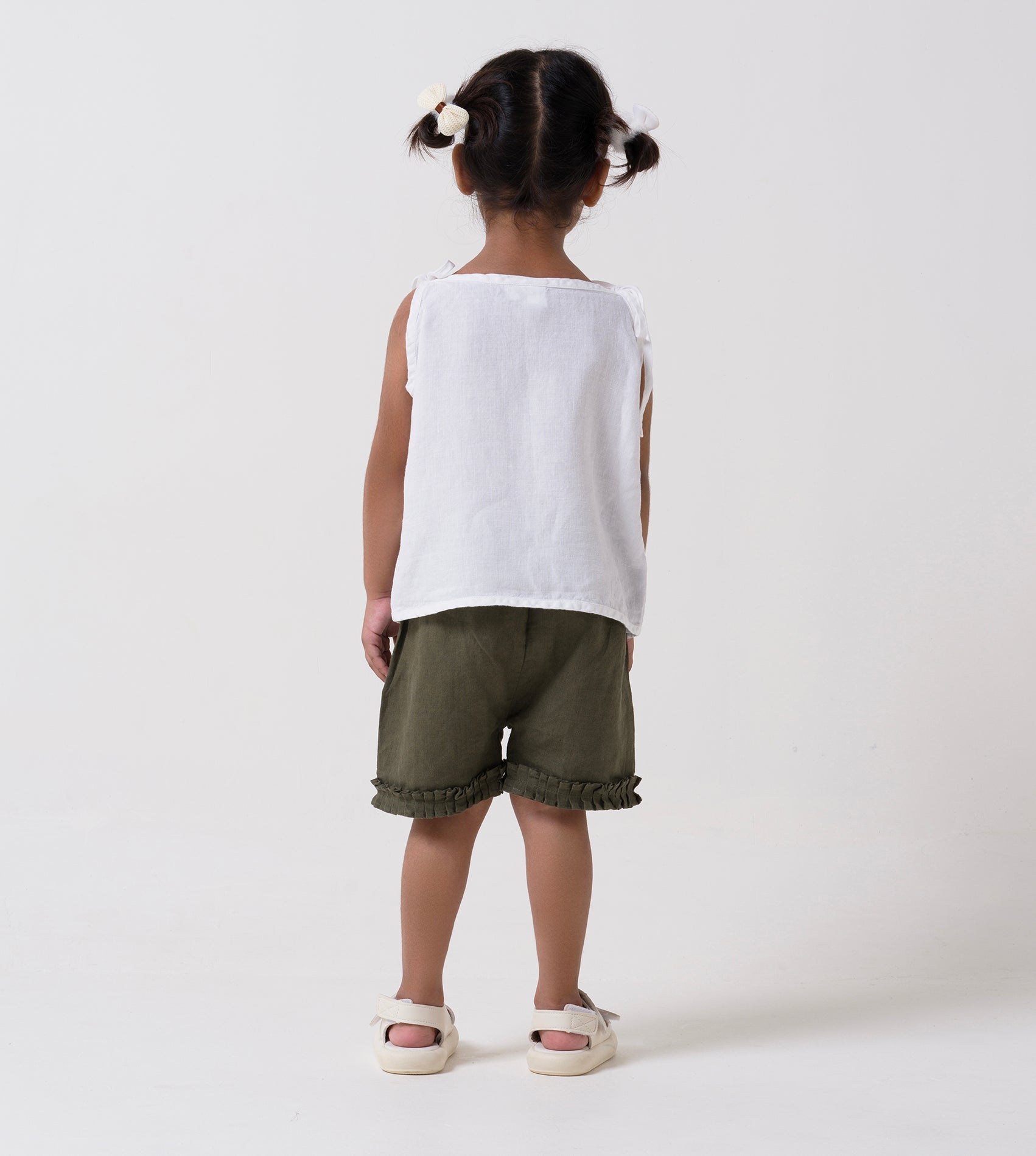 Jhabla's for girl T- White B- Crocodile Green