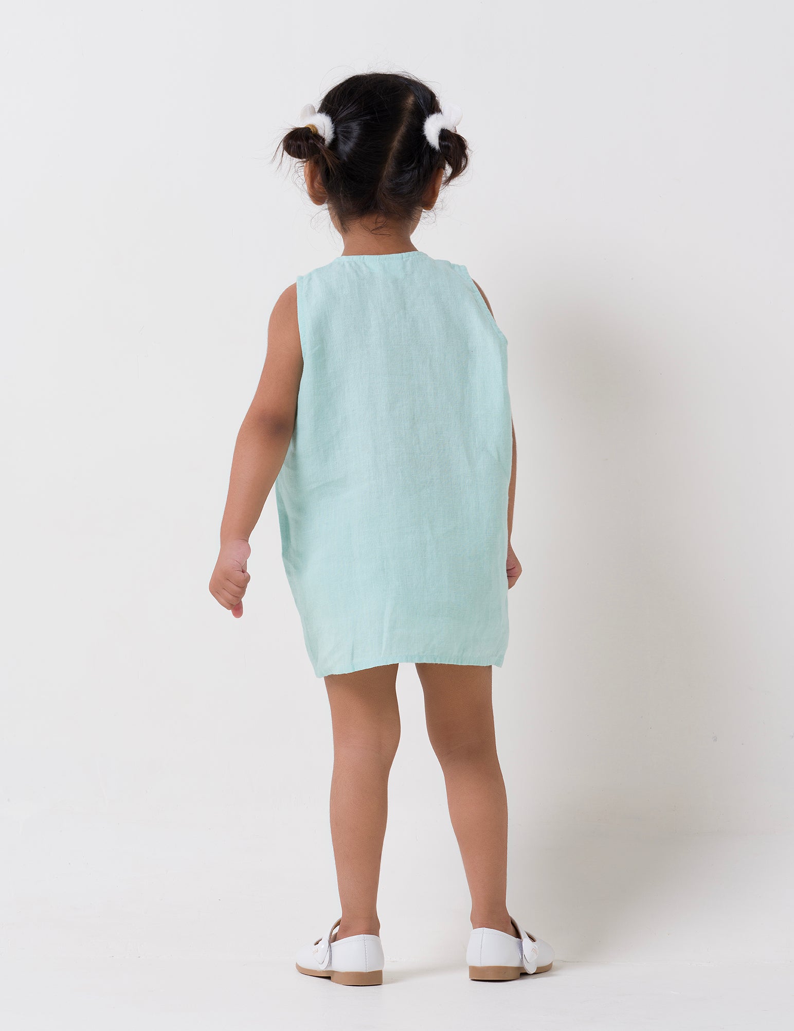 Peter-Pan Collar Frock Celestial Green