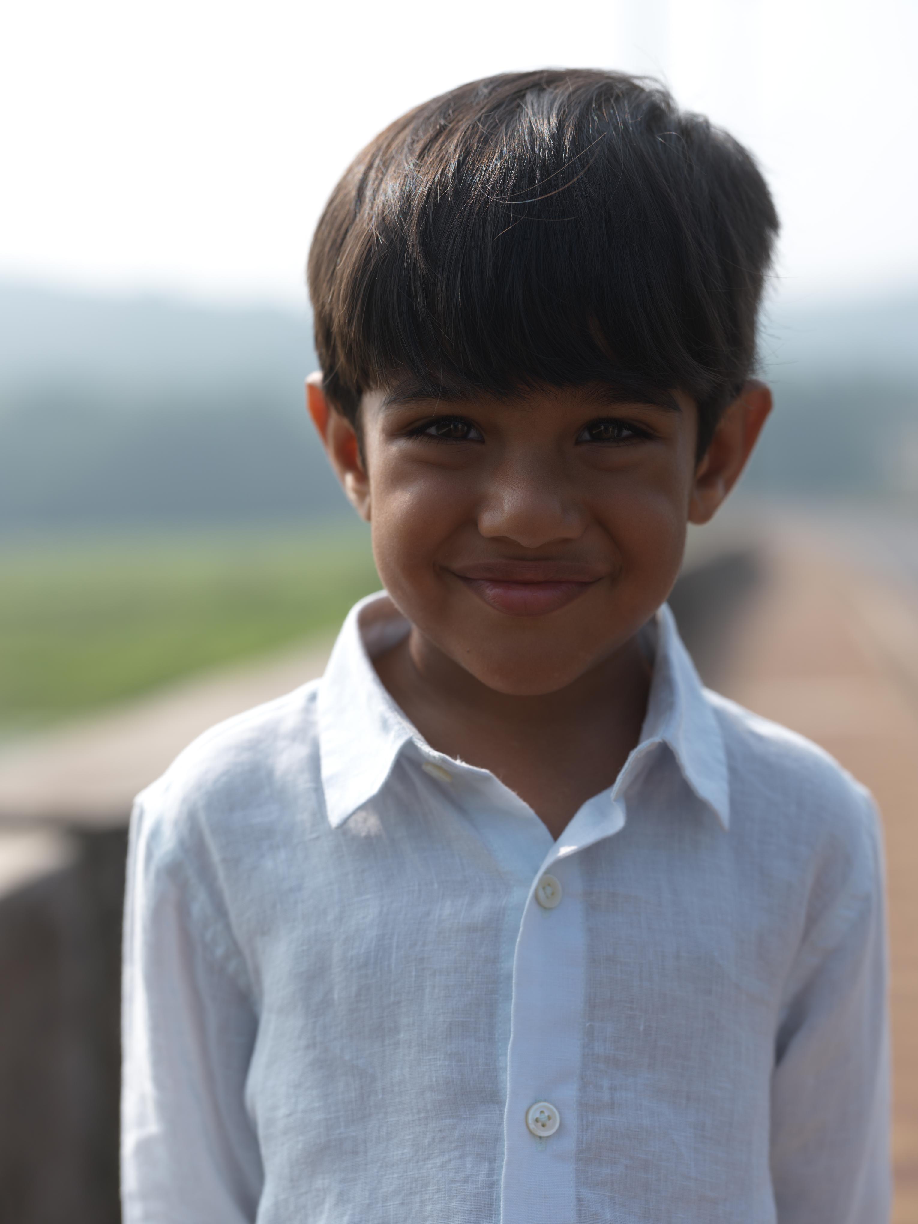 Boys Regular Collar Shirt Ice Blue