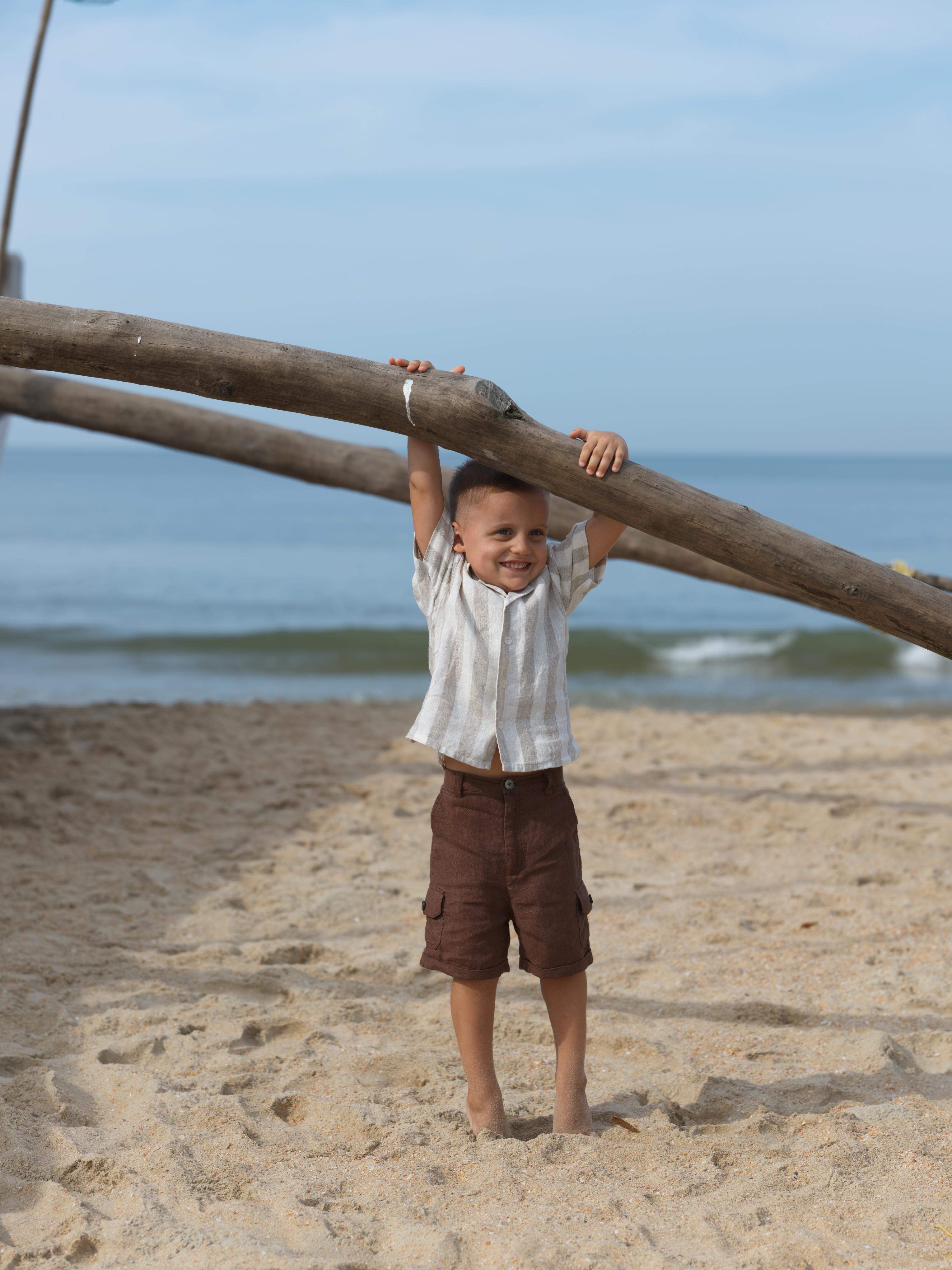 Boys Cargo Shorts Walnut