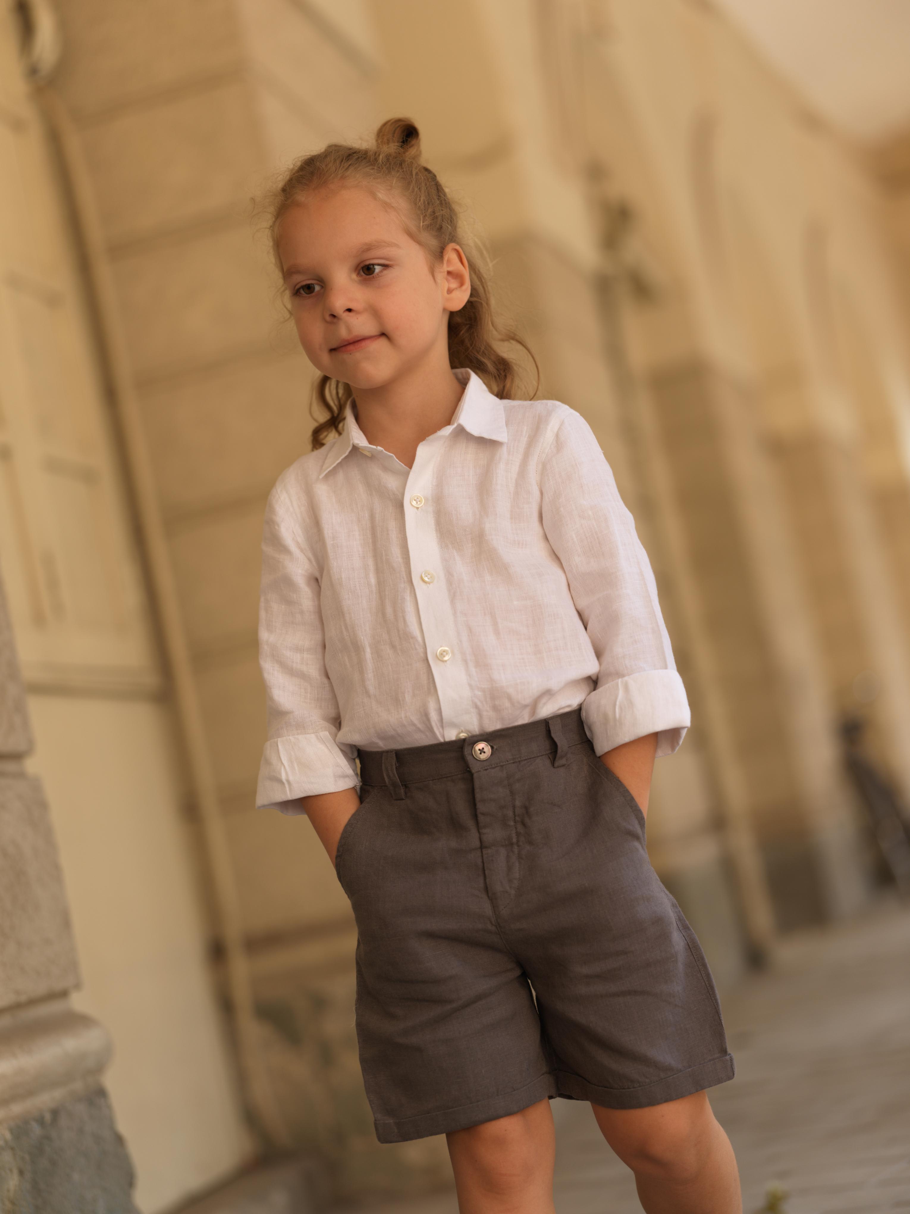 Boys Basic Shorts Stone Grey