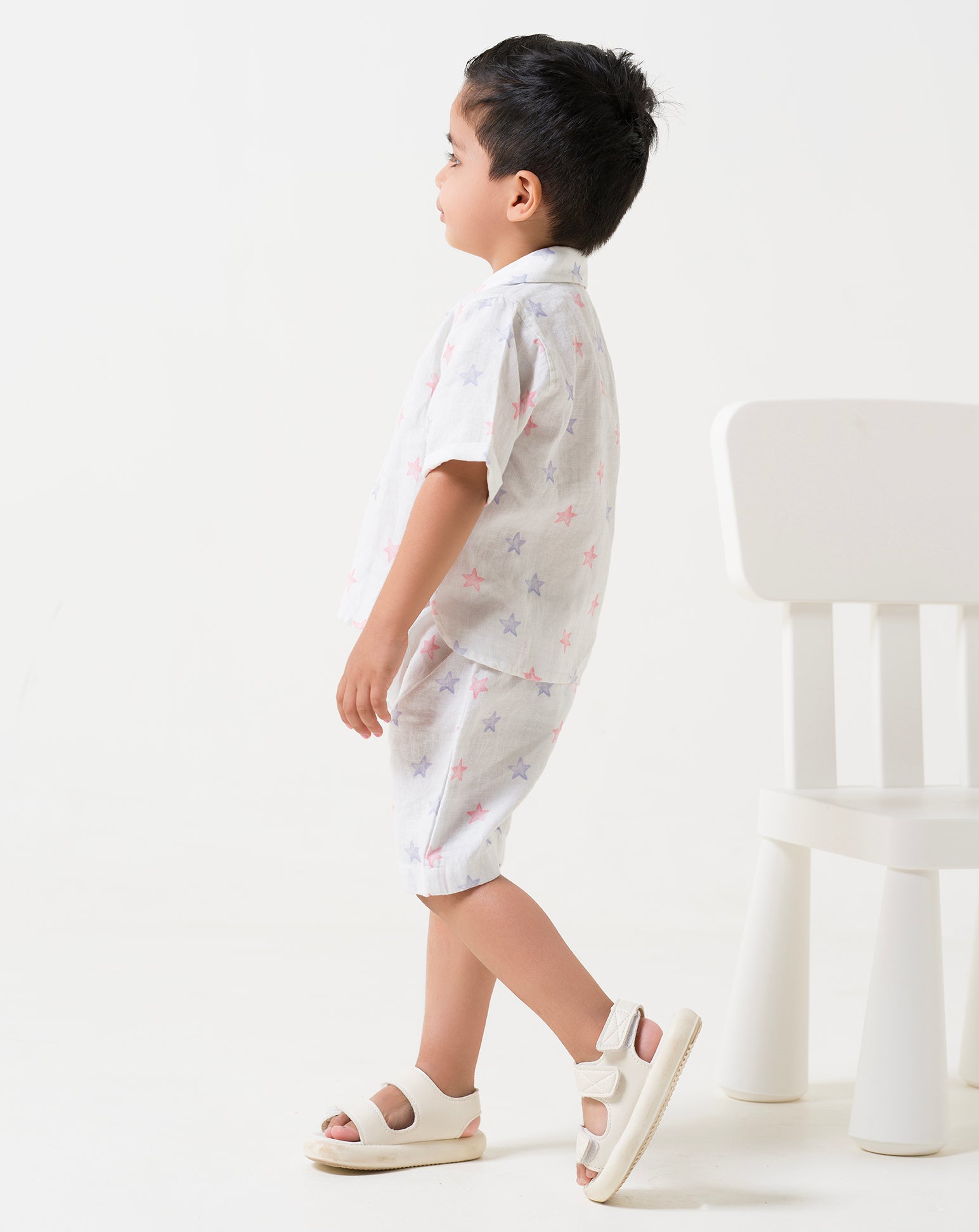 Printed Cuban Collar Co-Ord Set