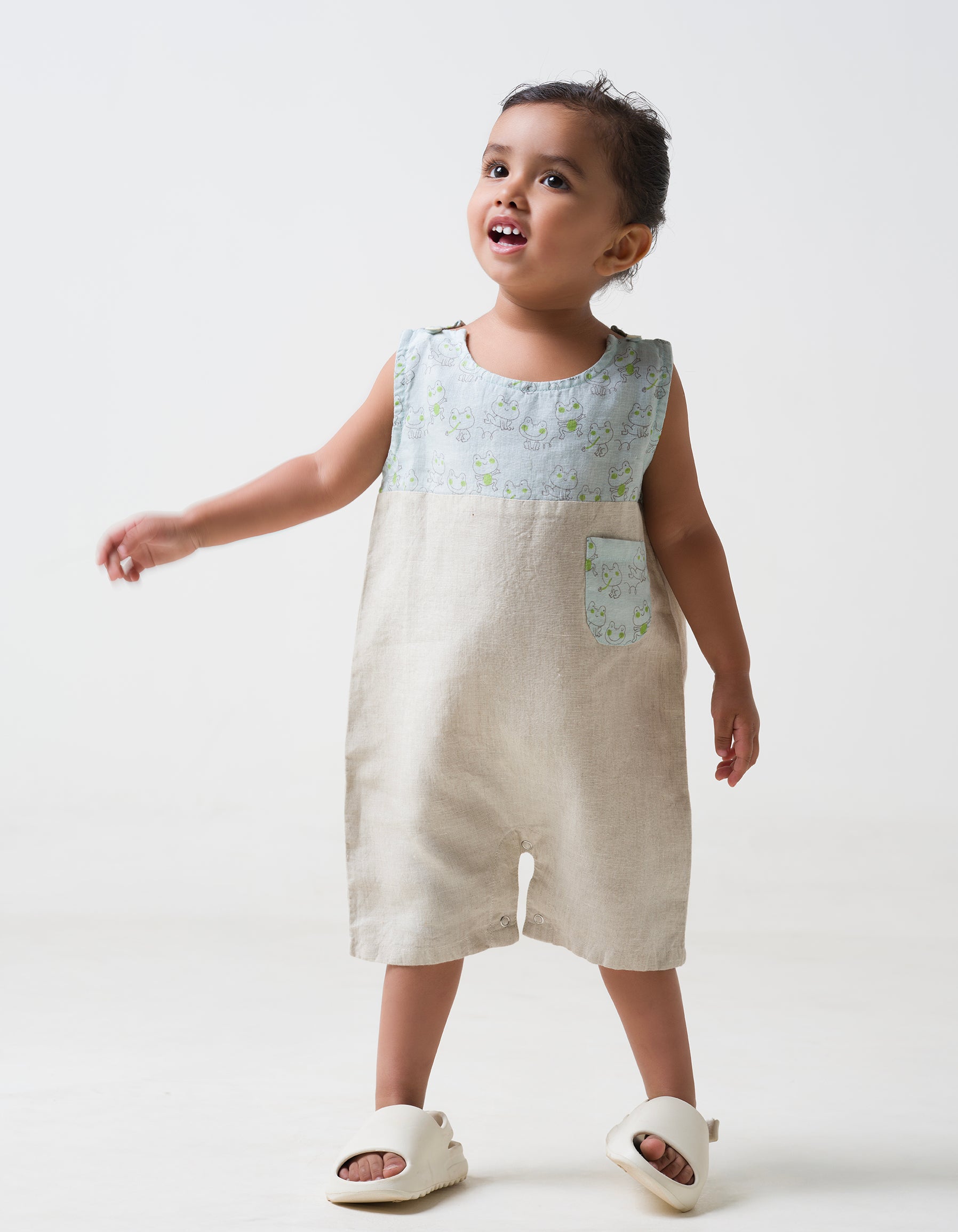 Printed Yoke 2 Colour Romper