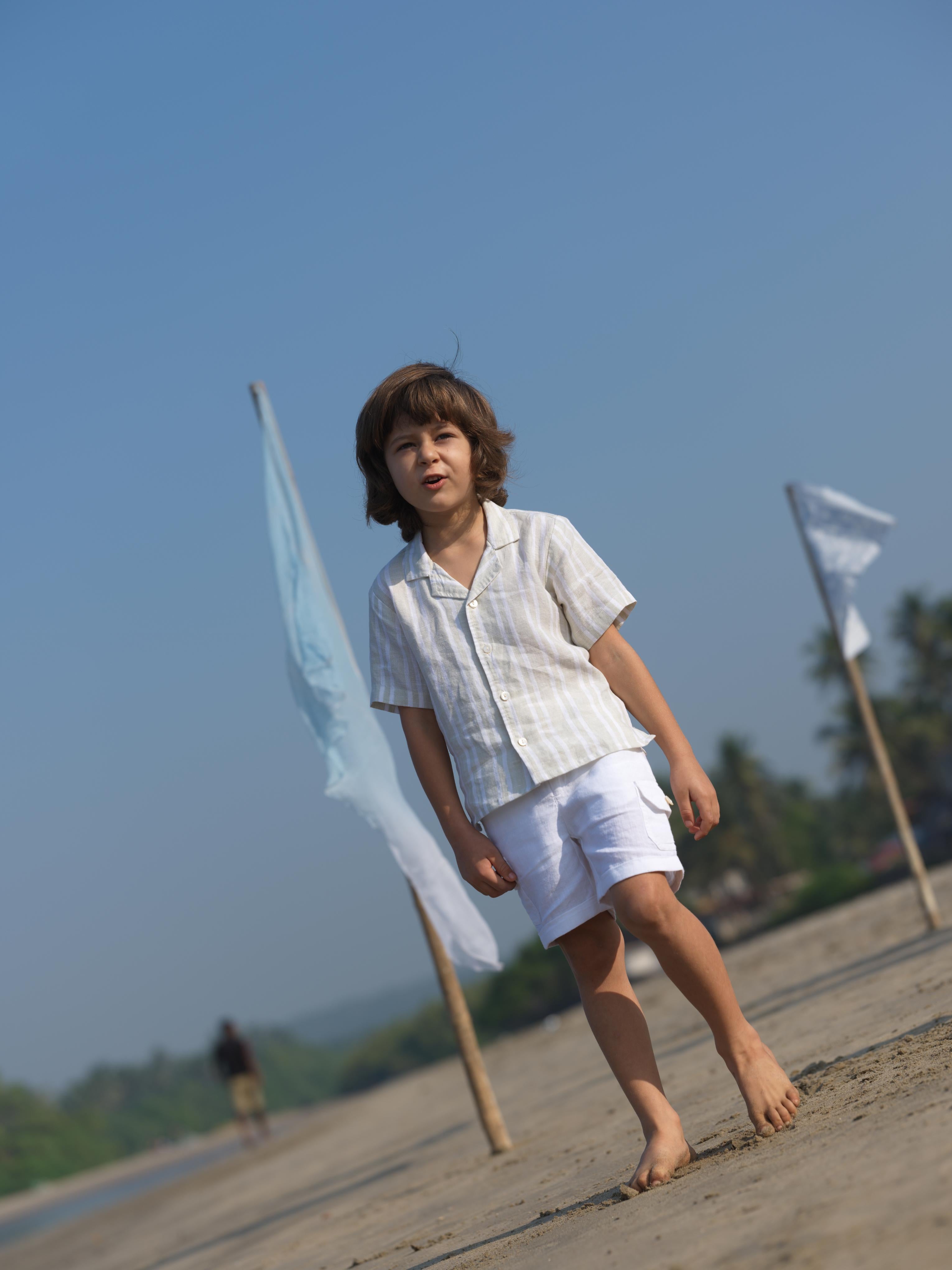 Boys Cargo Shorts White