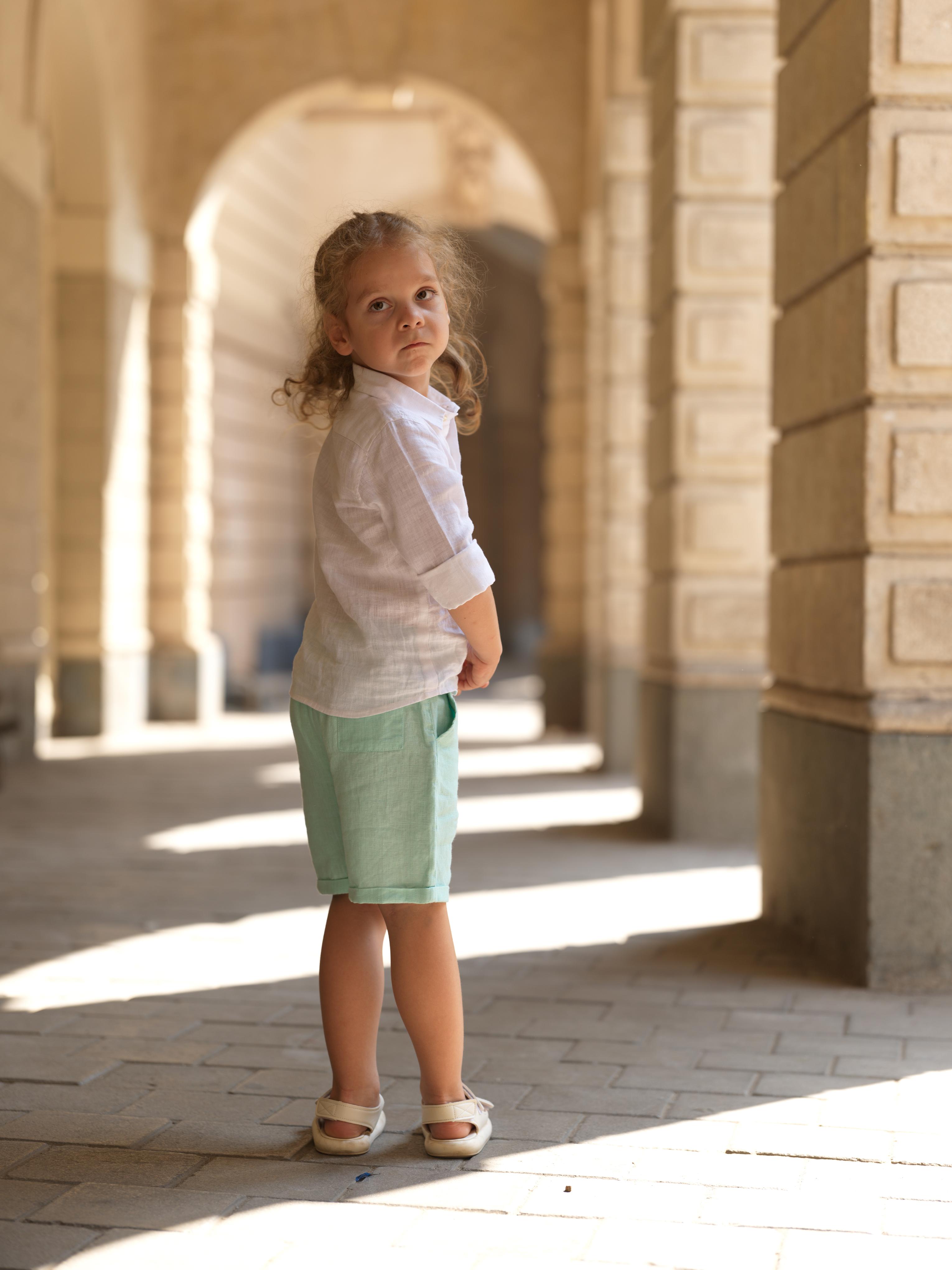 Boys Basic Shorts Celestial Green