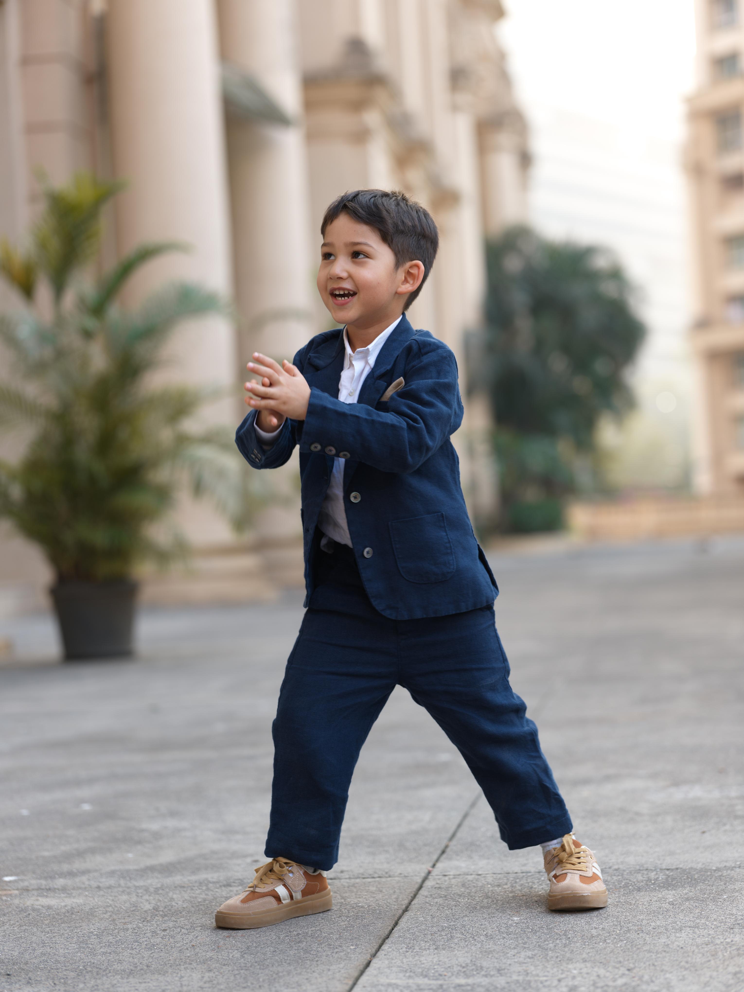 Boys 3-piece Blazer Set Navy Blue