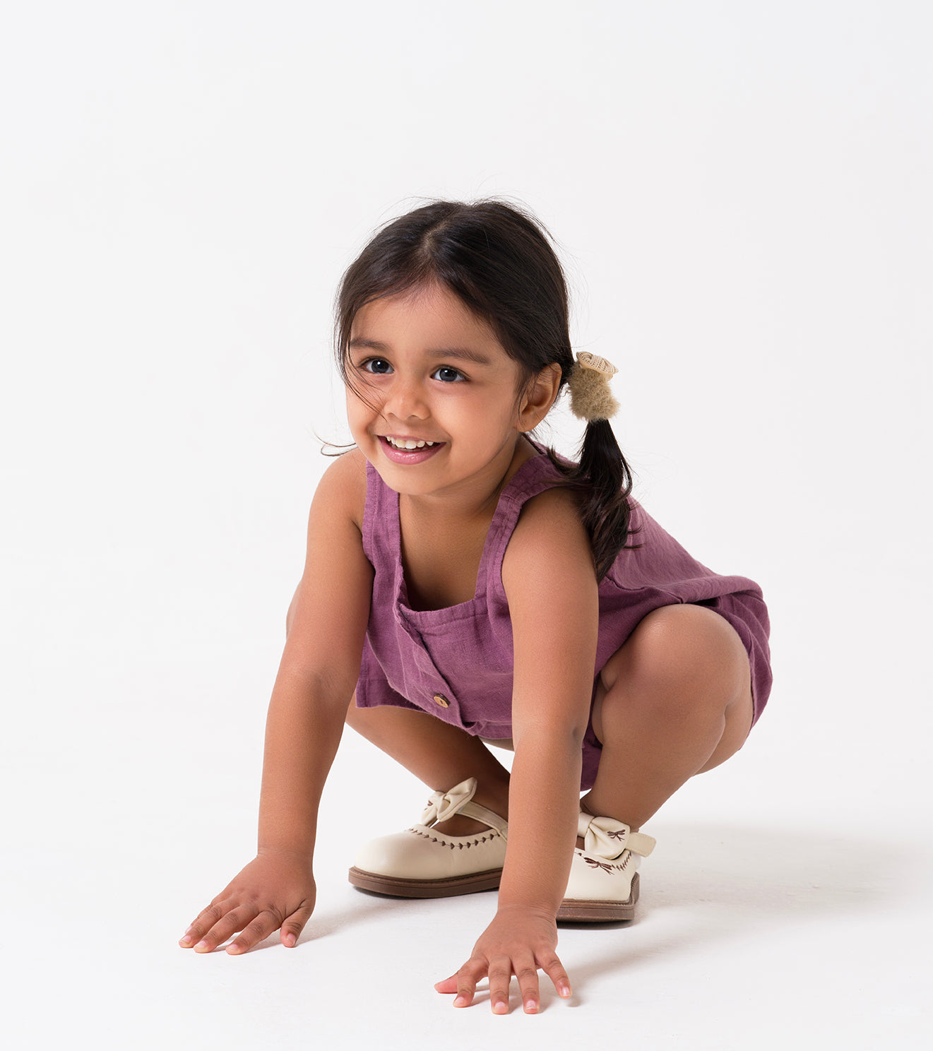 Patch Pocket Frock Twilight Purple Pocket - Desert Sand