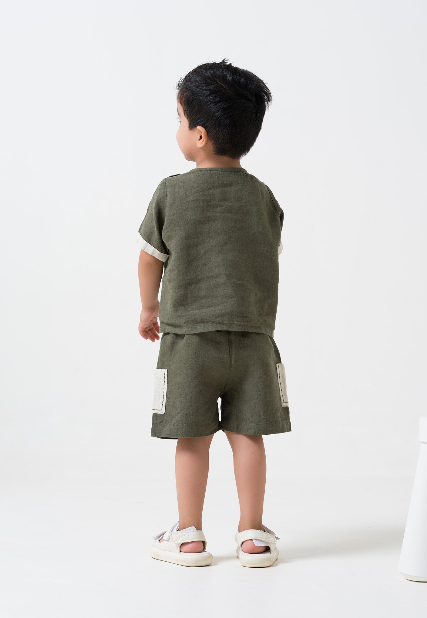 2 Pocket shorts set Crocodile Green - Pocket - Cookie & Cream