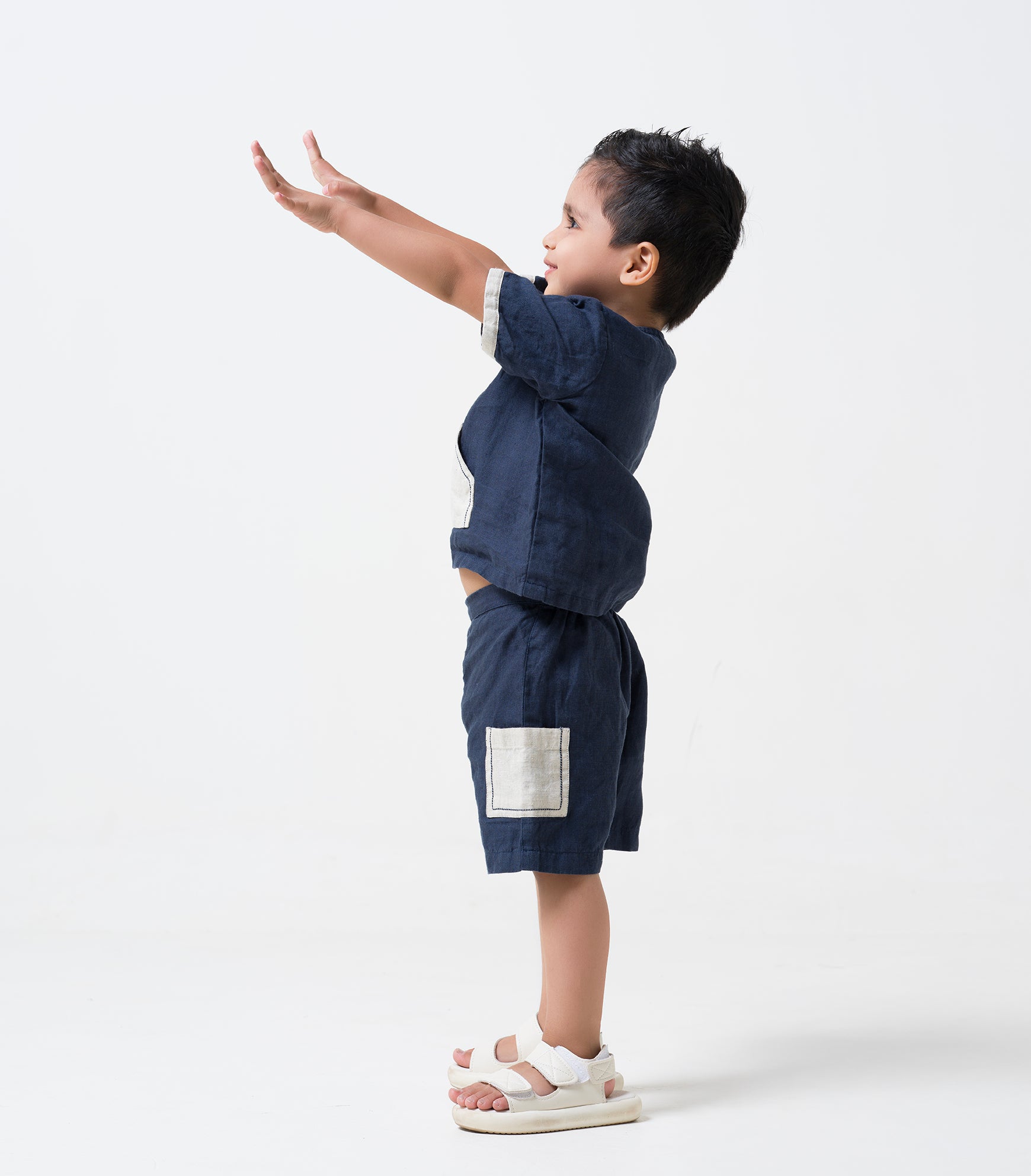 2 Pocket shorts set Navy Blue  Pocket - Cookie & Cream