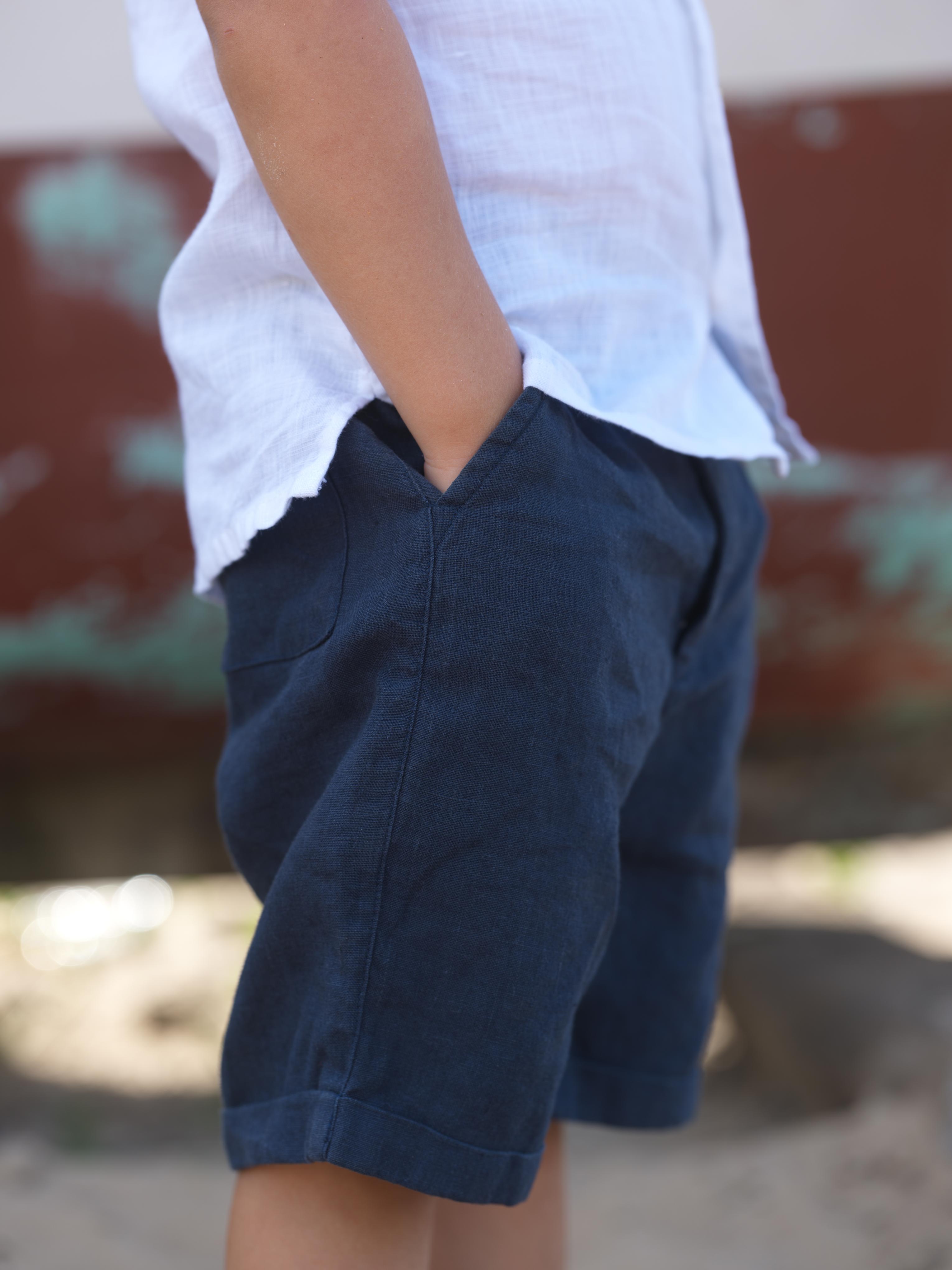 Boys Basic Shorts Navy Blue