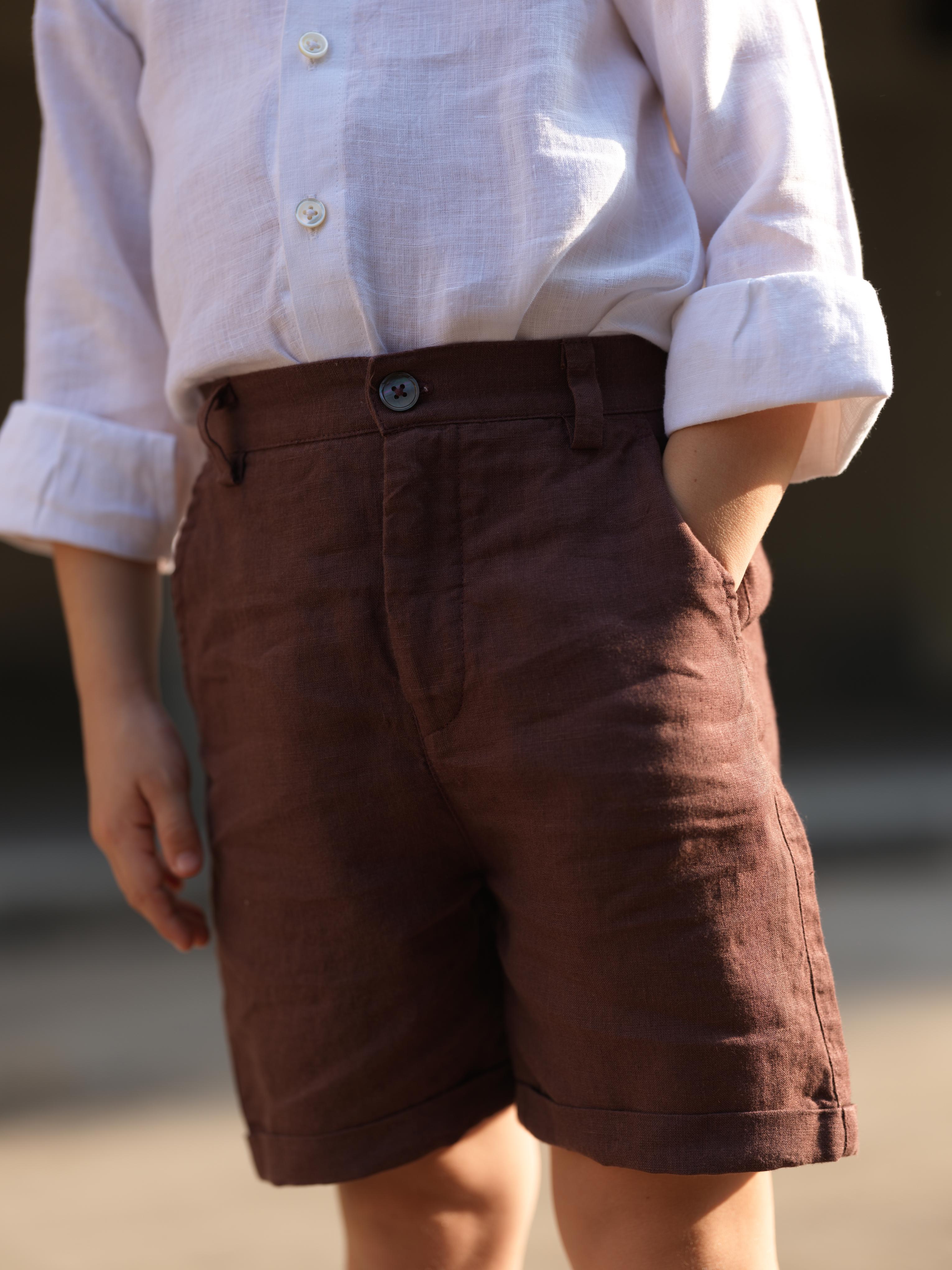 Boys Basic Shorts Wine