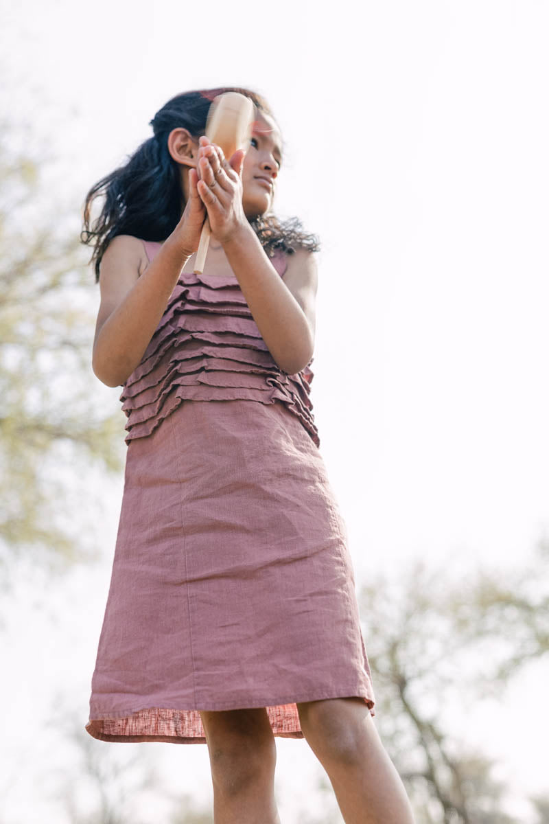 Frill Yoke Frock - Chi Linen