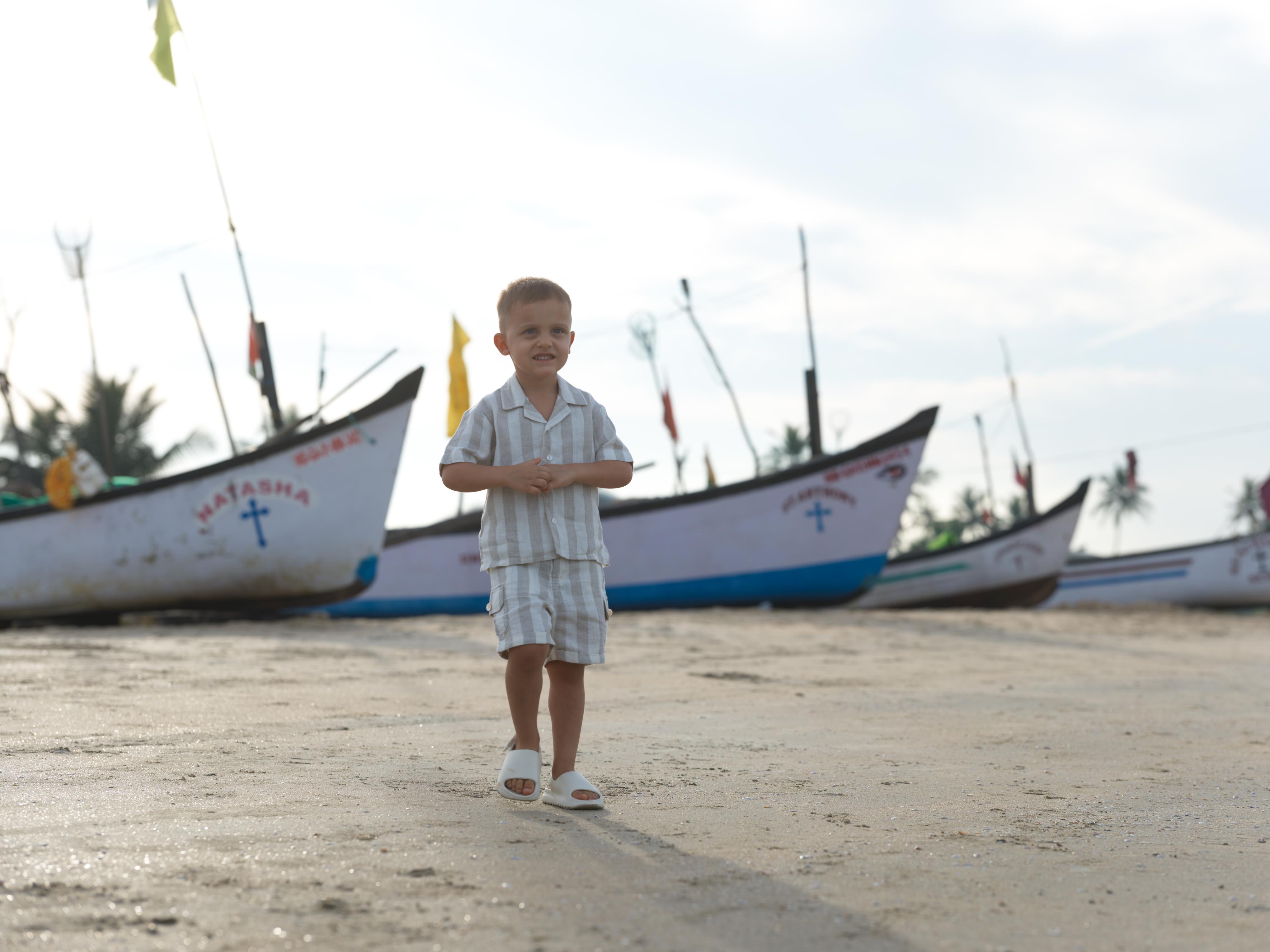 Boys Cargo Shorts Beige