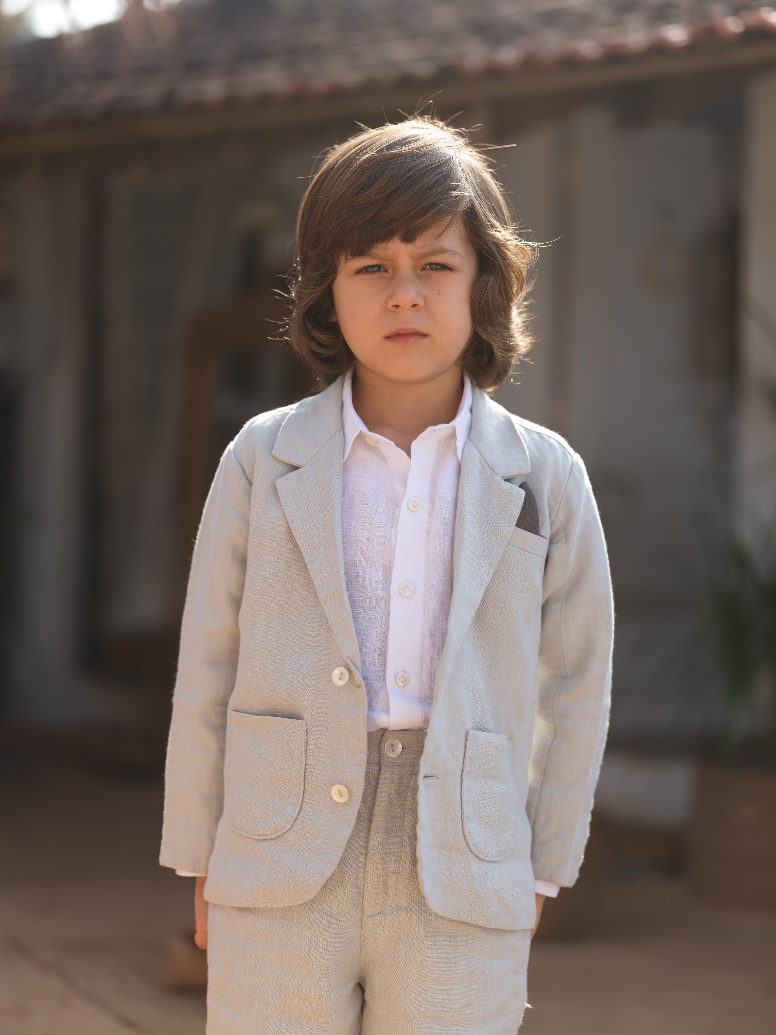Boys 3-piece Blazer Set Cloud Grey