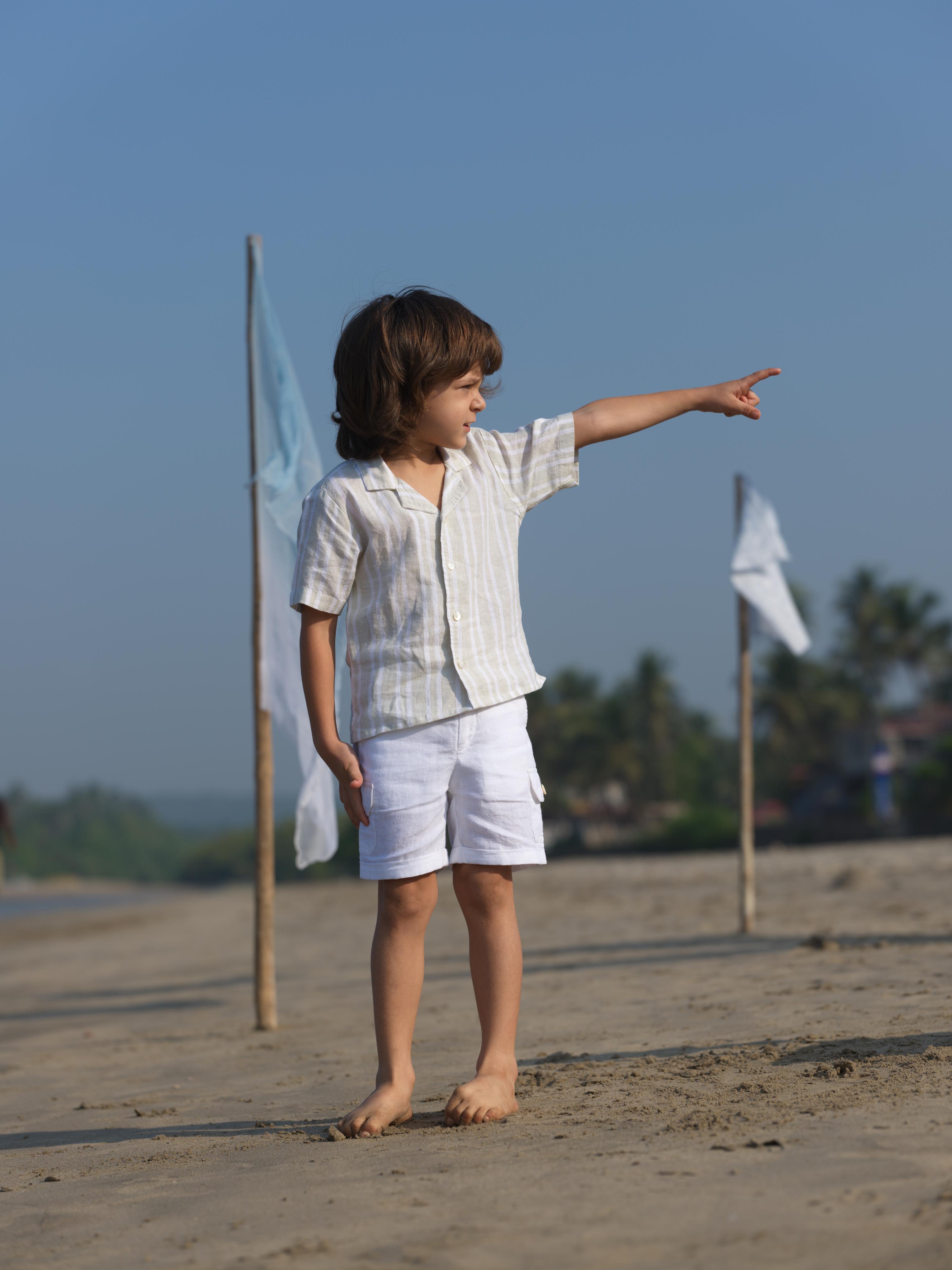 Boys Cargo Shorts White