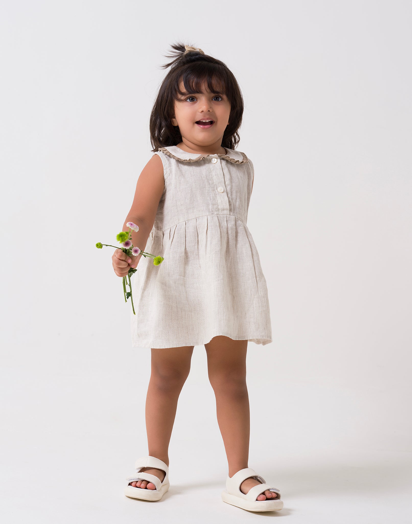 Pleated Collar Frock TD2 Collar Pleat - Desert Sand