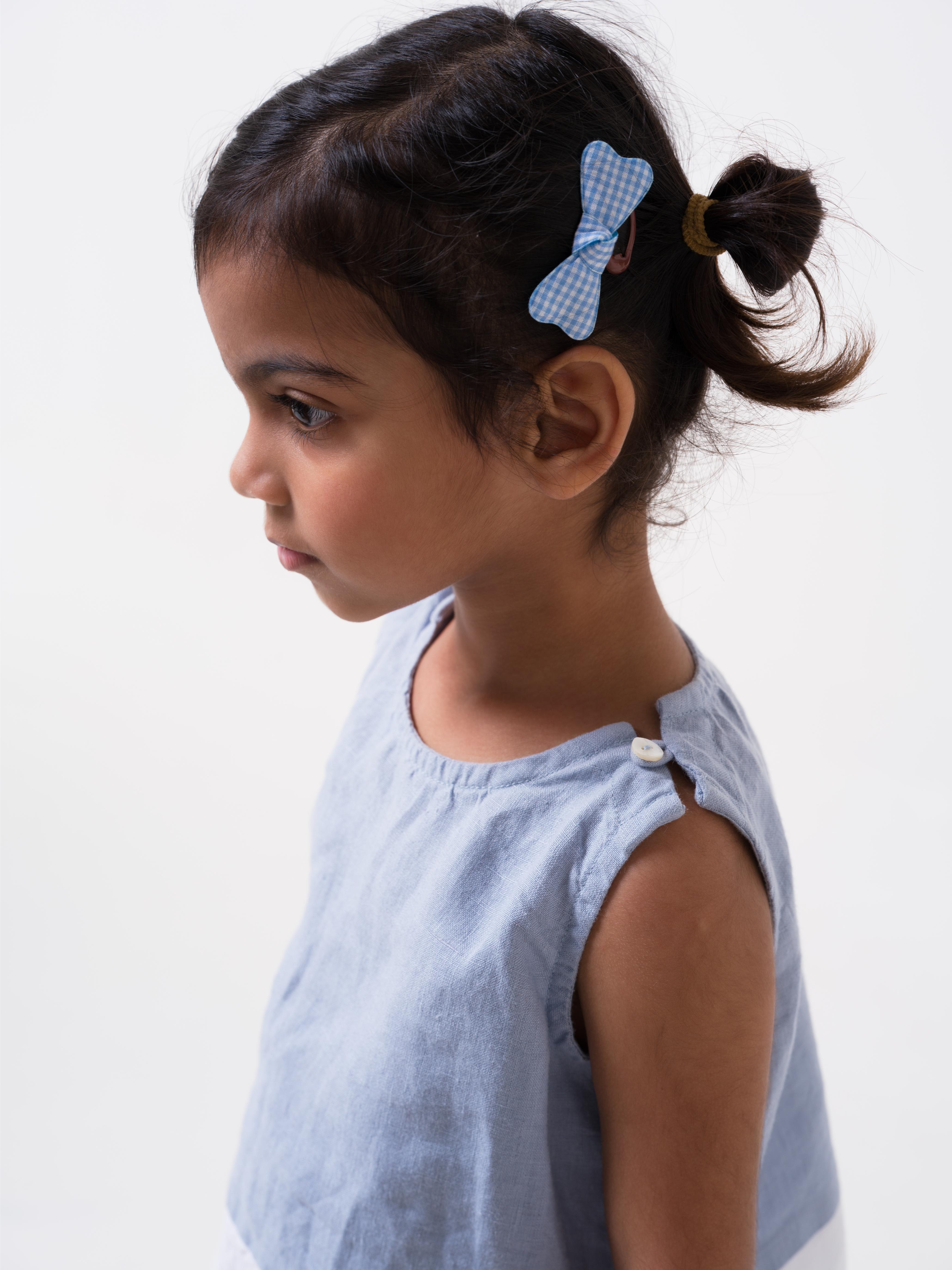 2 Colour Shirt & Trousers Set Shirt & Trouser - Pacific Blue - Shirt Hem - White