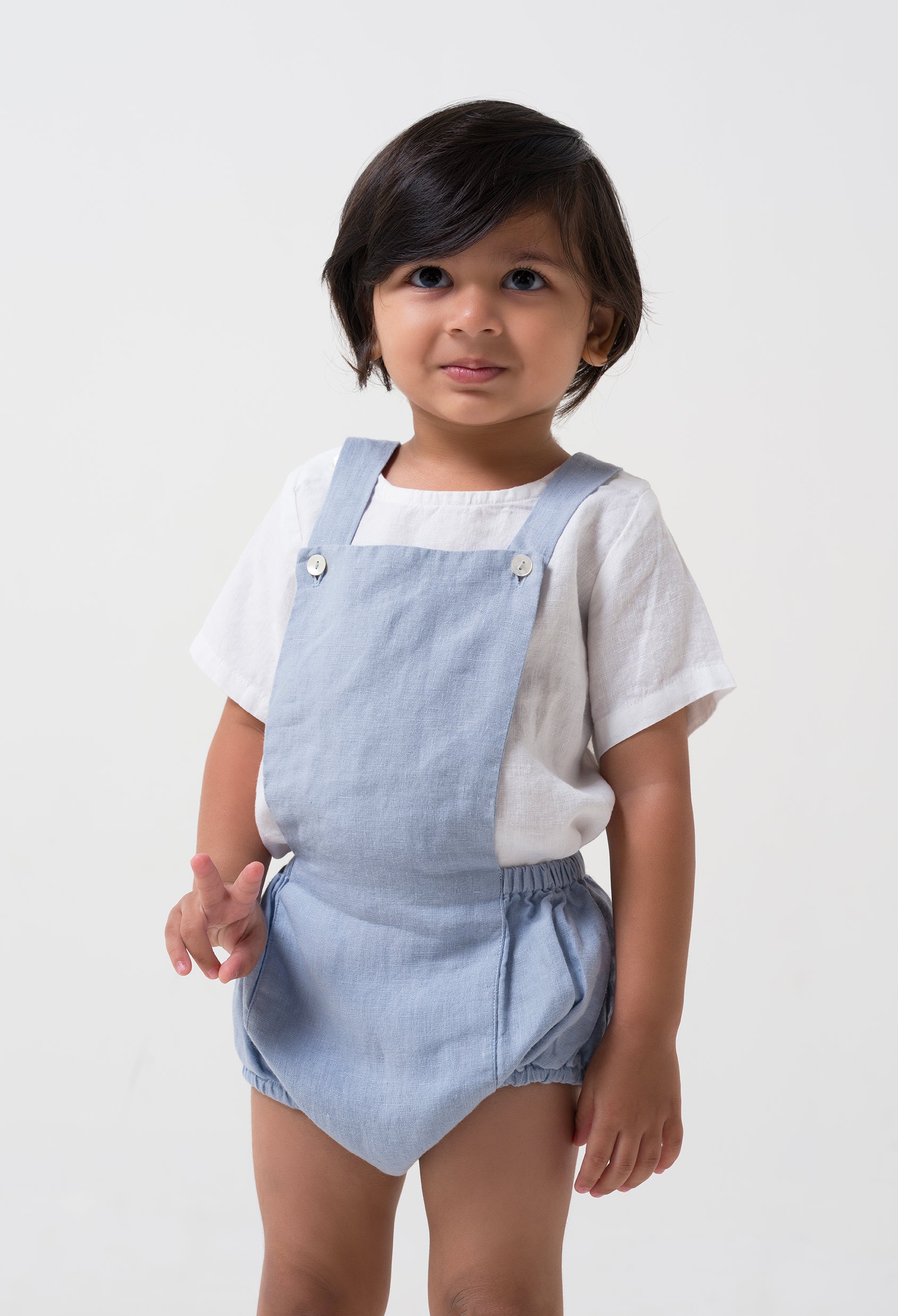 All Over Baby Romper Pacific Blue