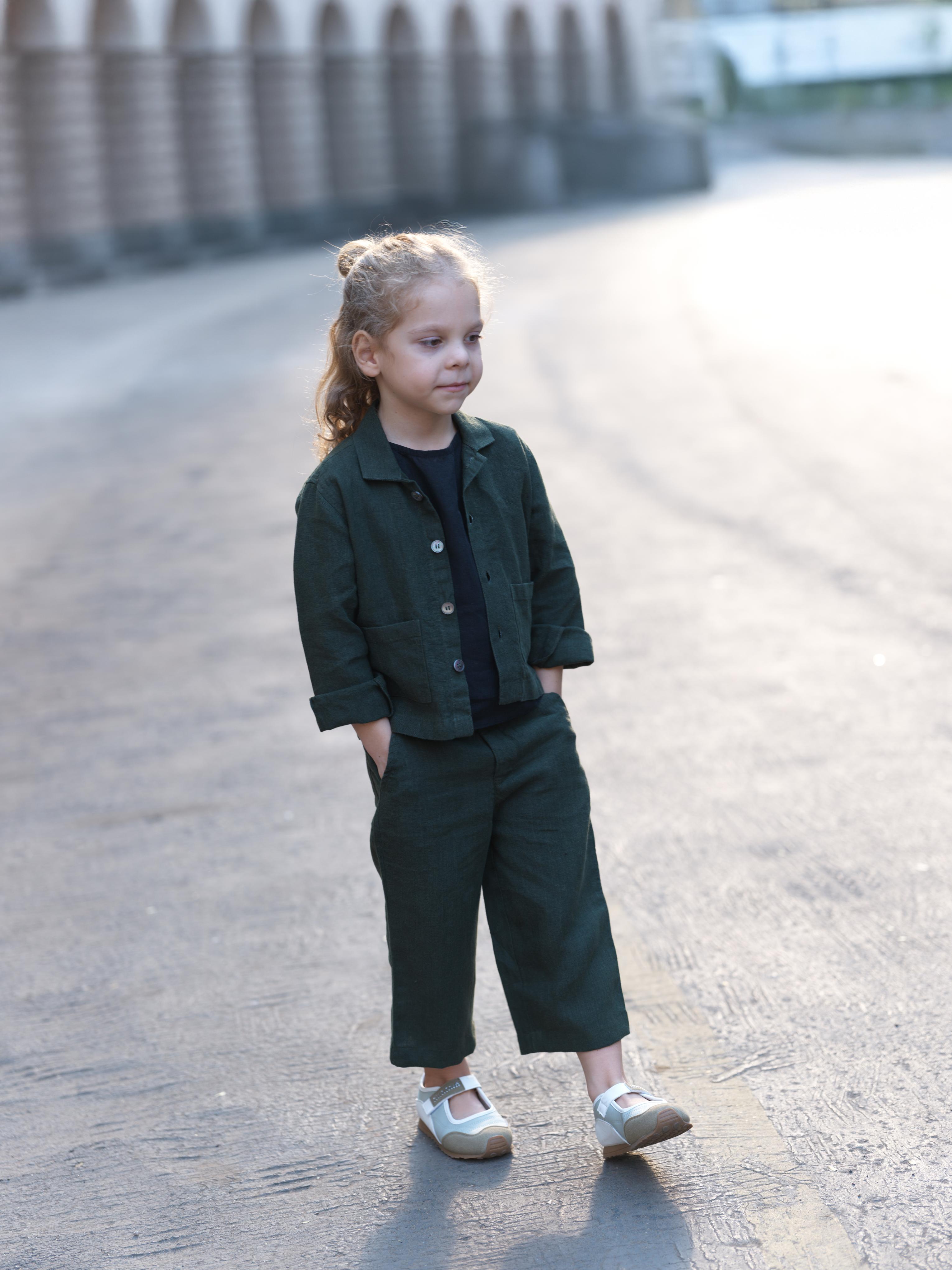 Boys Shacket Co-Ord Set Crocodile Green