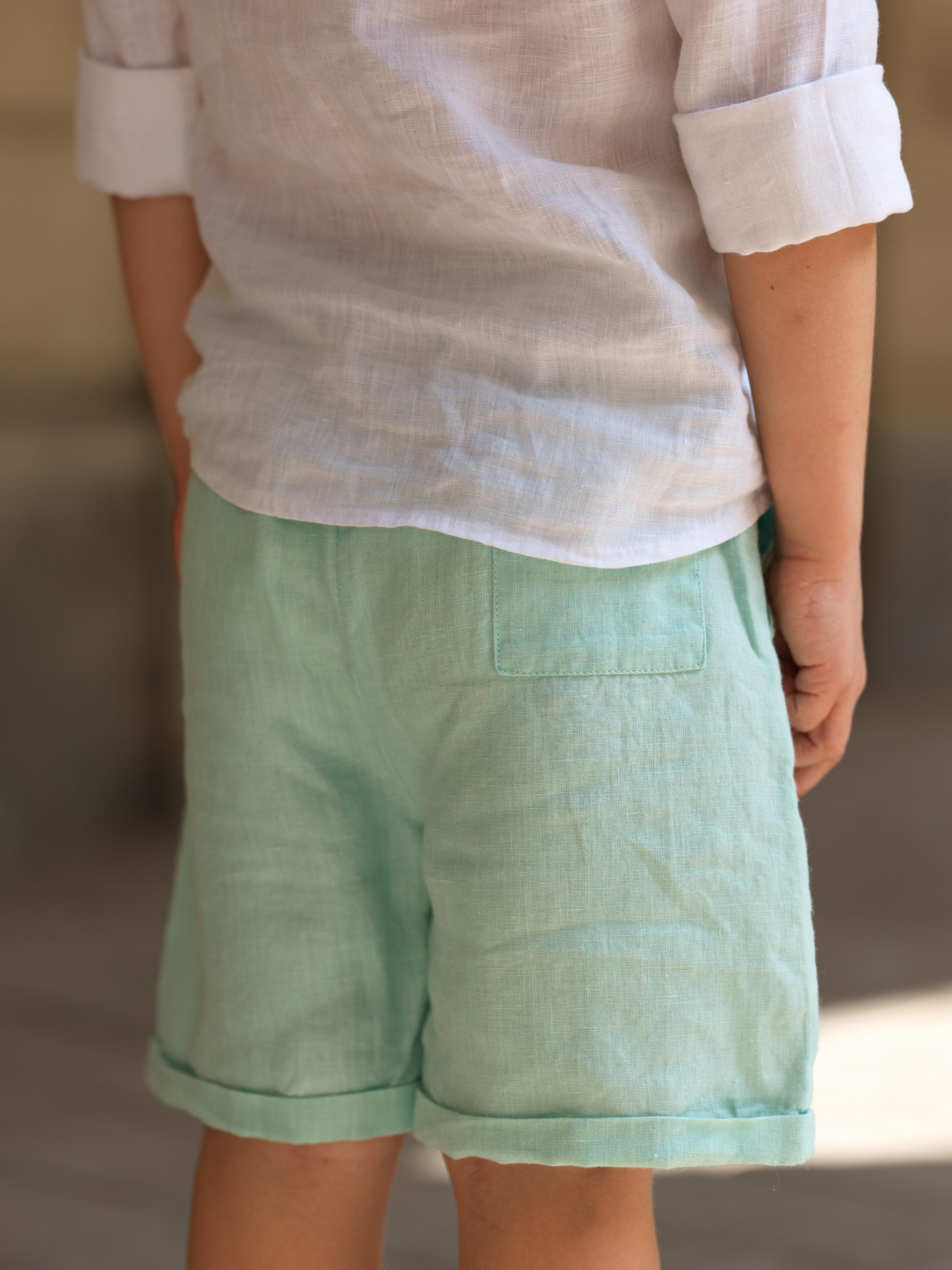 Boys Basic Shorts Celestial Green