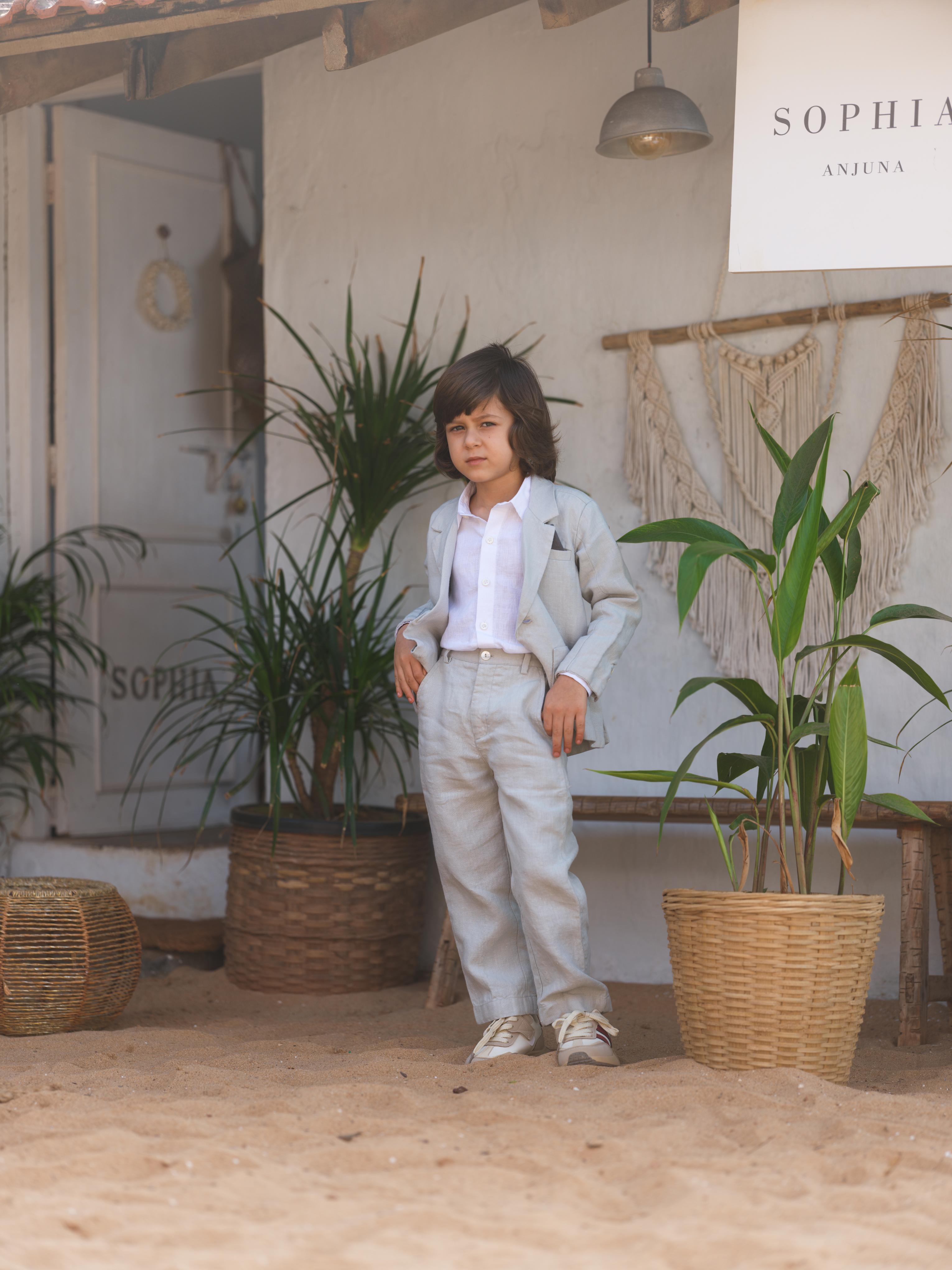 Boys 3-piece Blazer Set Cloud Grey