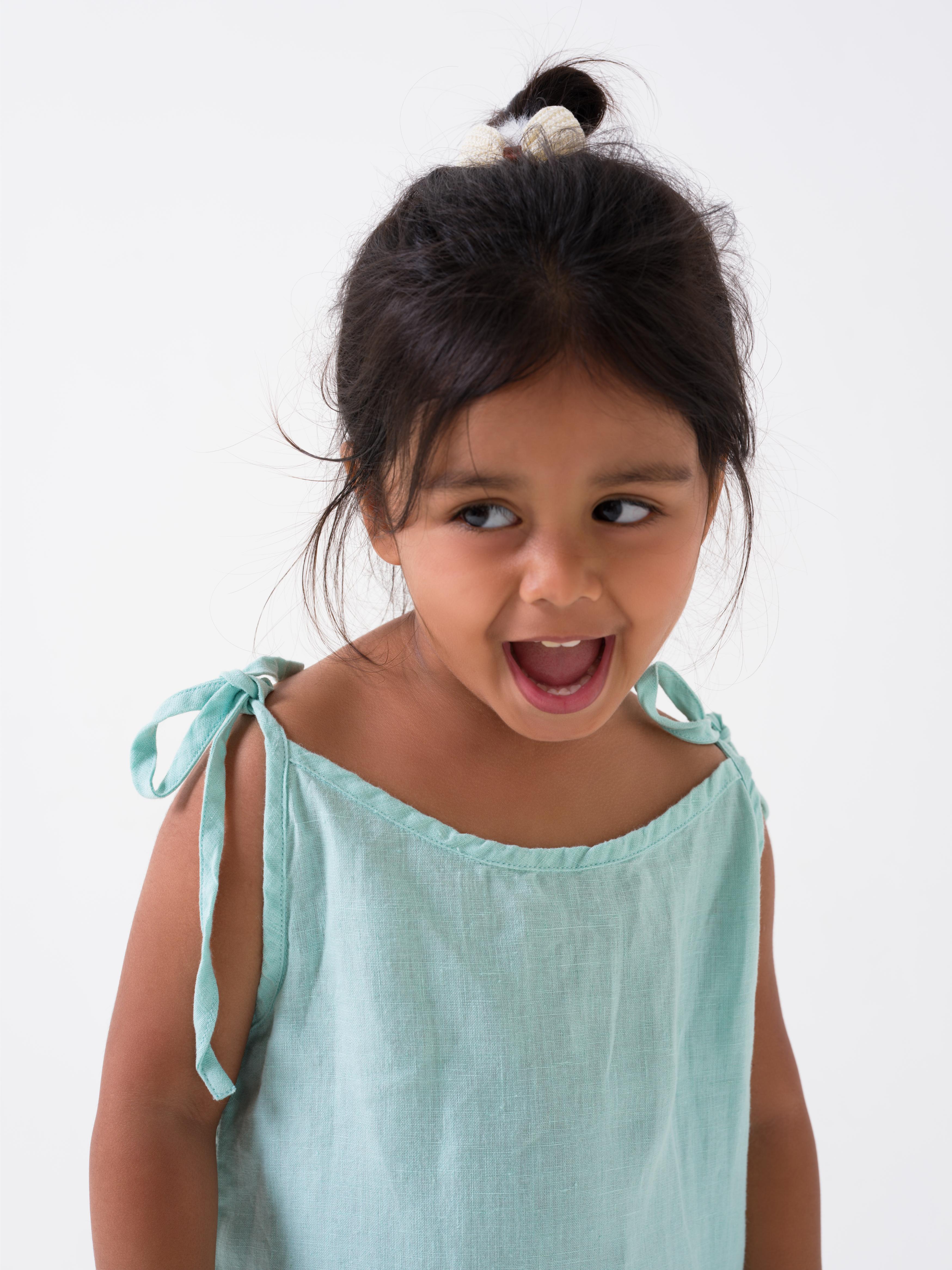 Celestial Green Tie-Up Shoulder Flower Frock