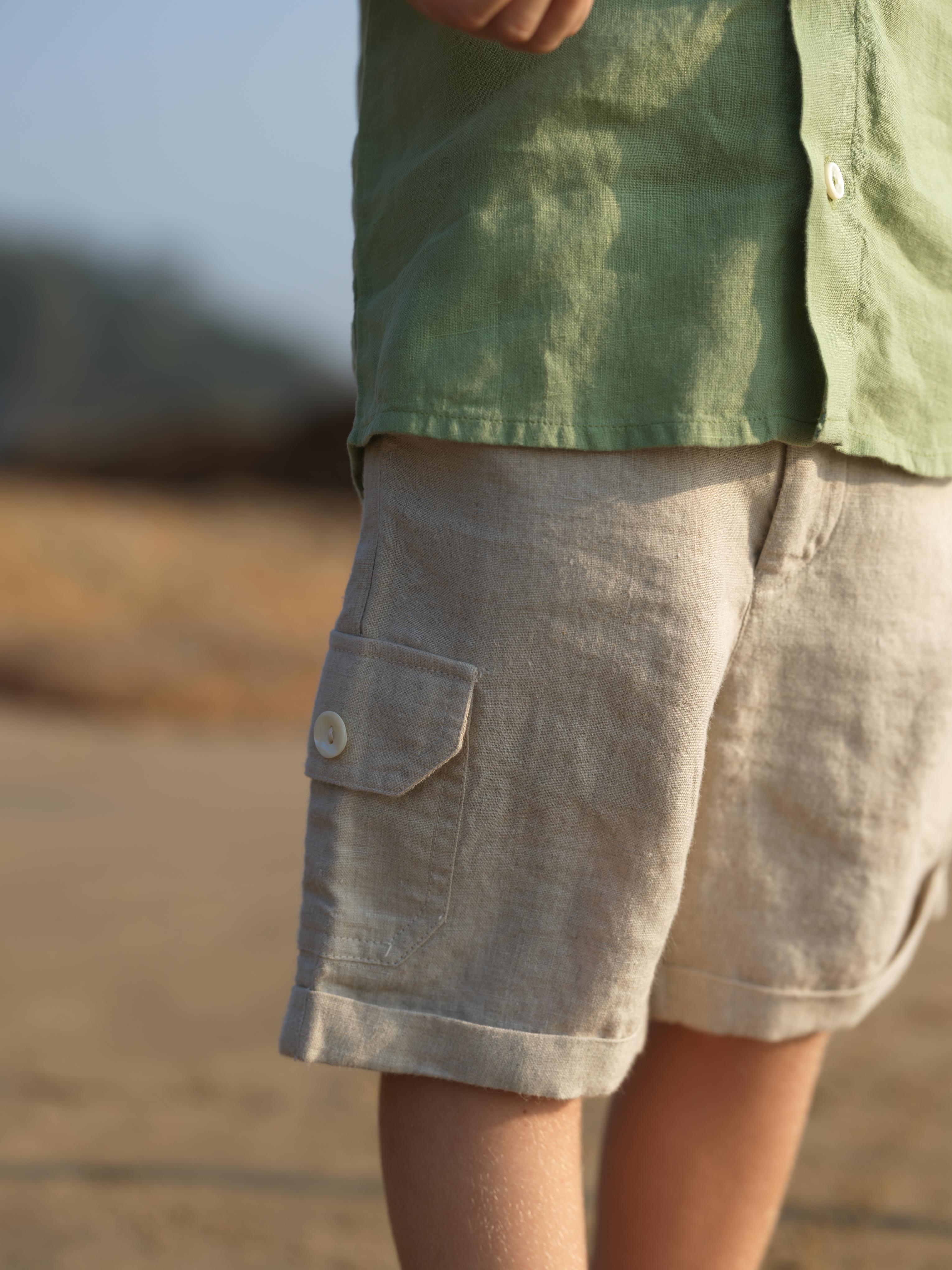 Boys Cargo Shorts Natural
