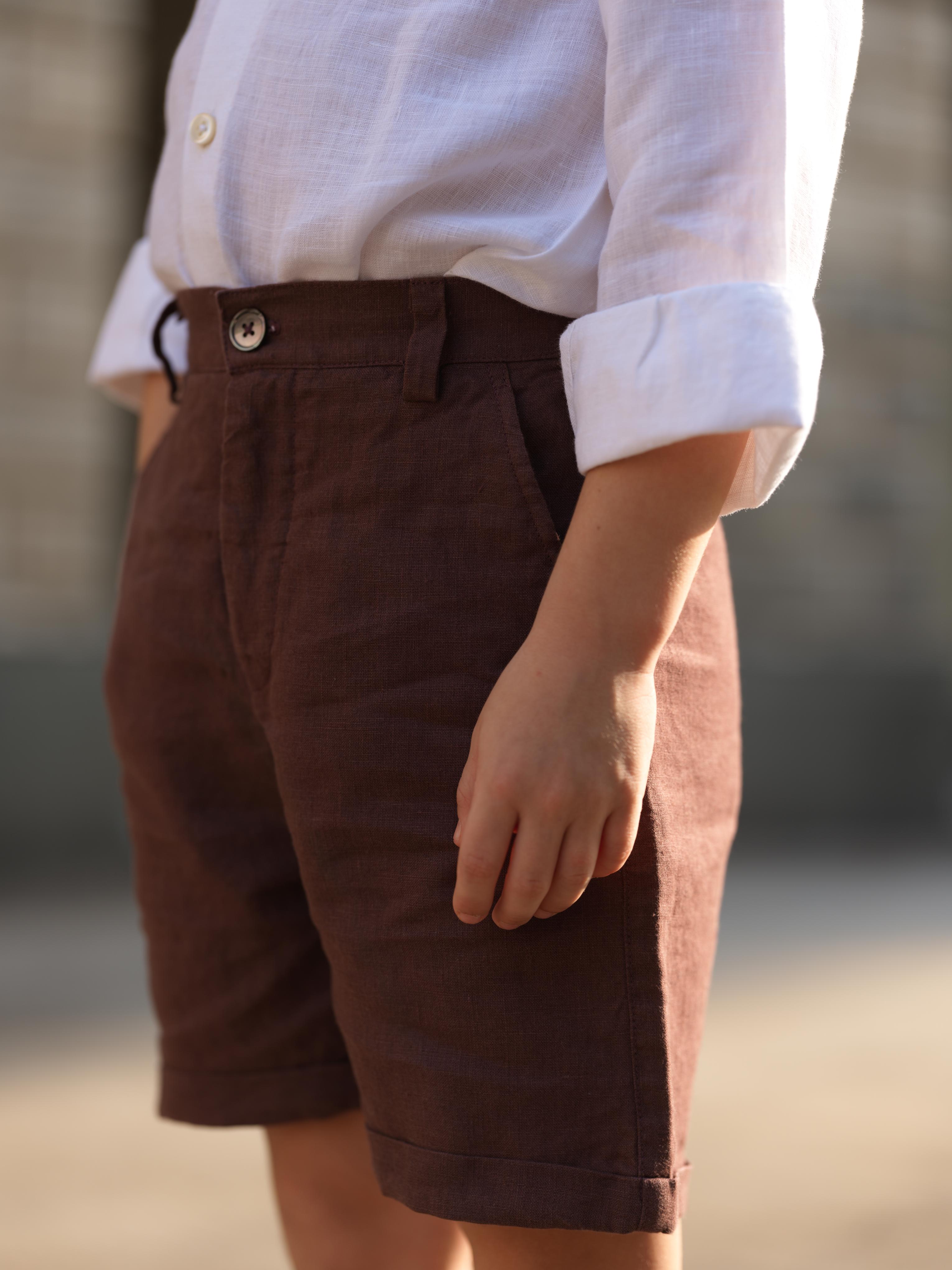 Boys Basic Shorts Wine