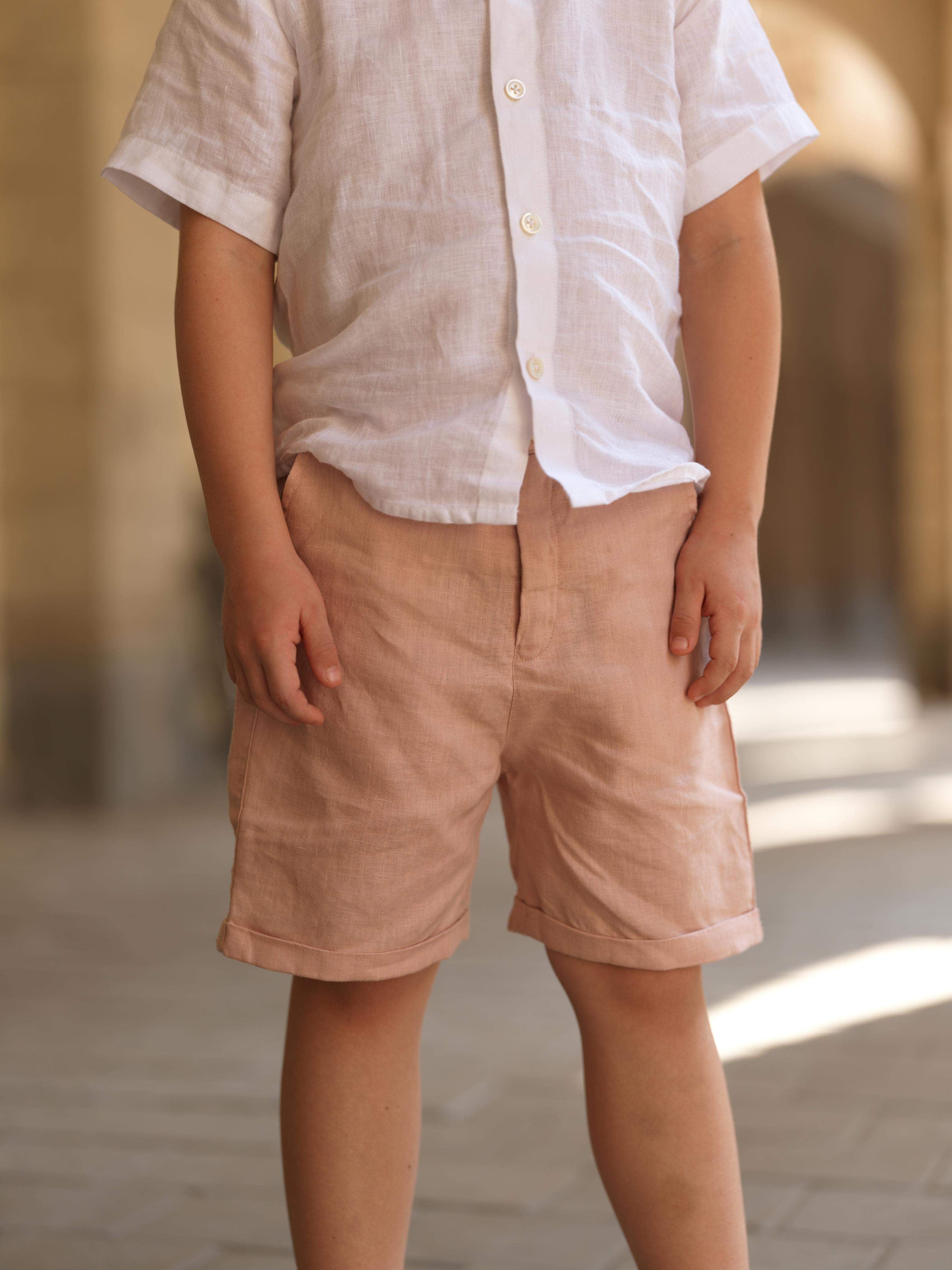 Boys Basic Shorts Flamingo