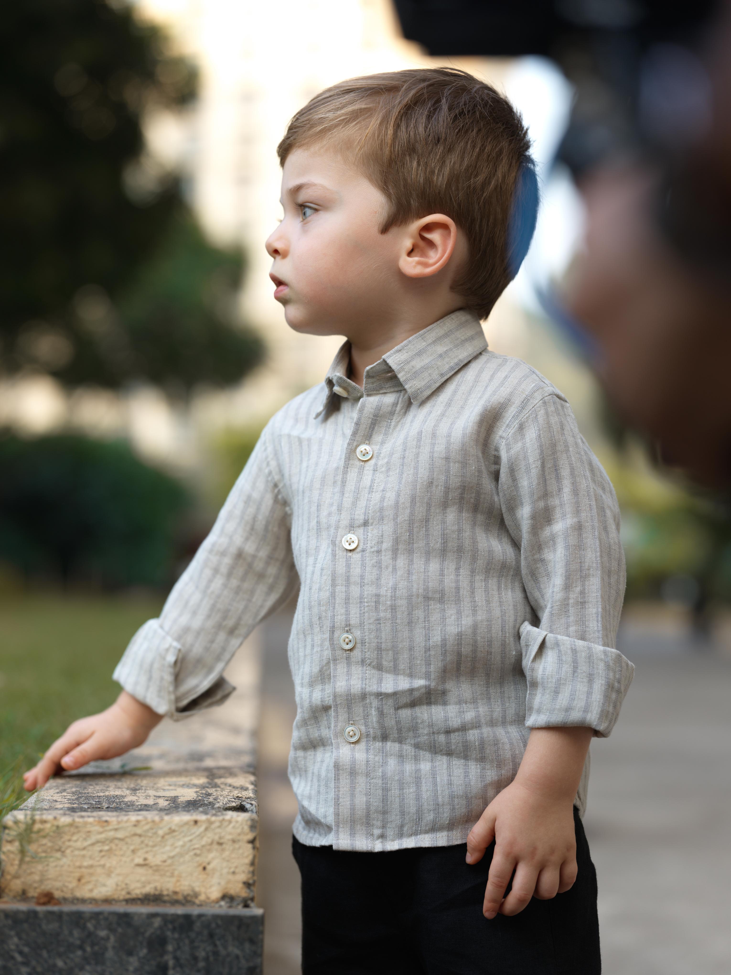 Boys Regular Collar Shirt Cloud Grey
