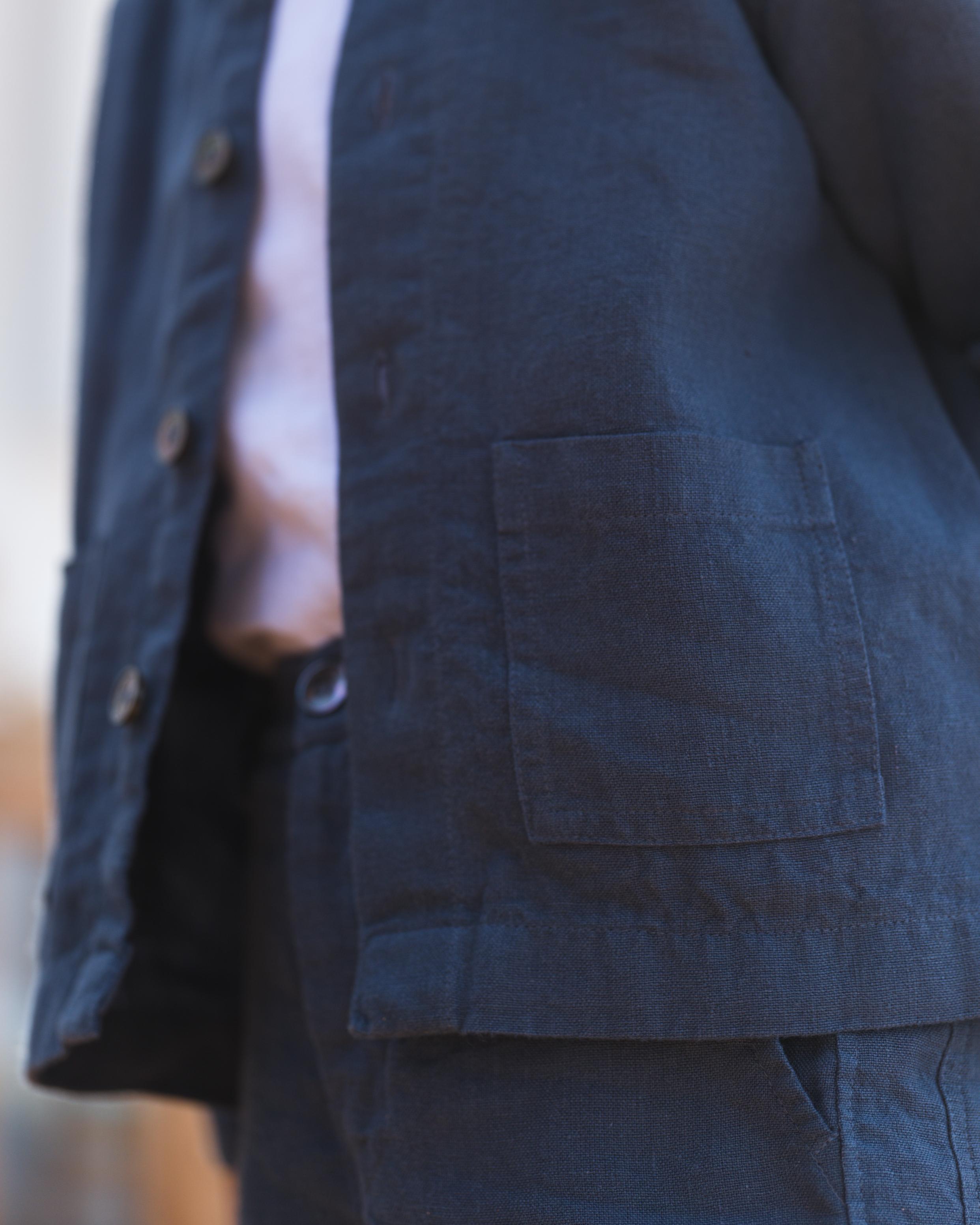 Boys Shacket Co-Ord Set Ash Blue