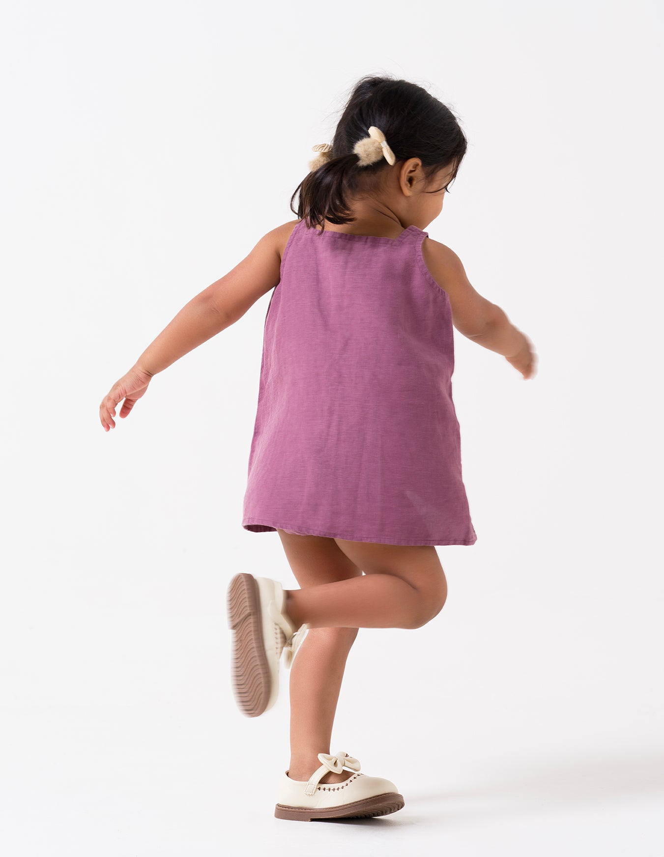 Patch Pocket Frock Twilight Purple Pocket - Desert Sand