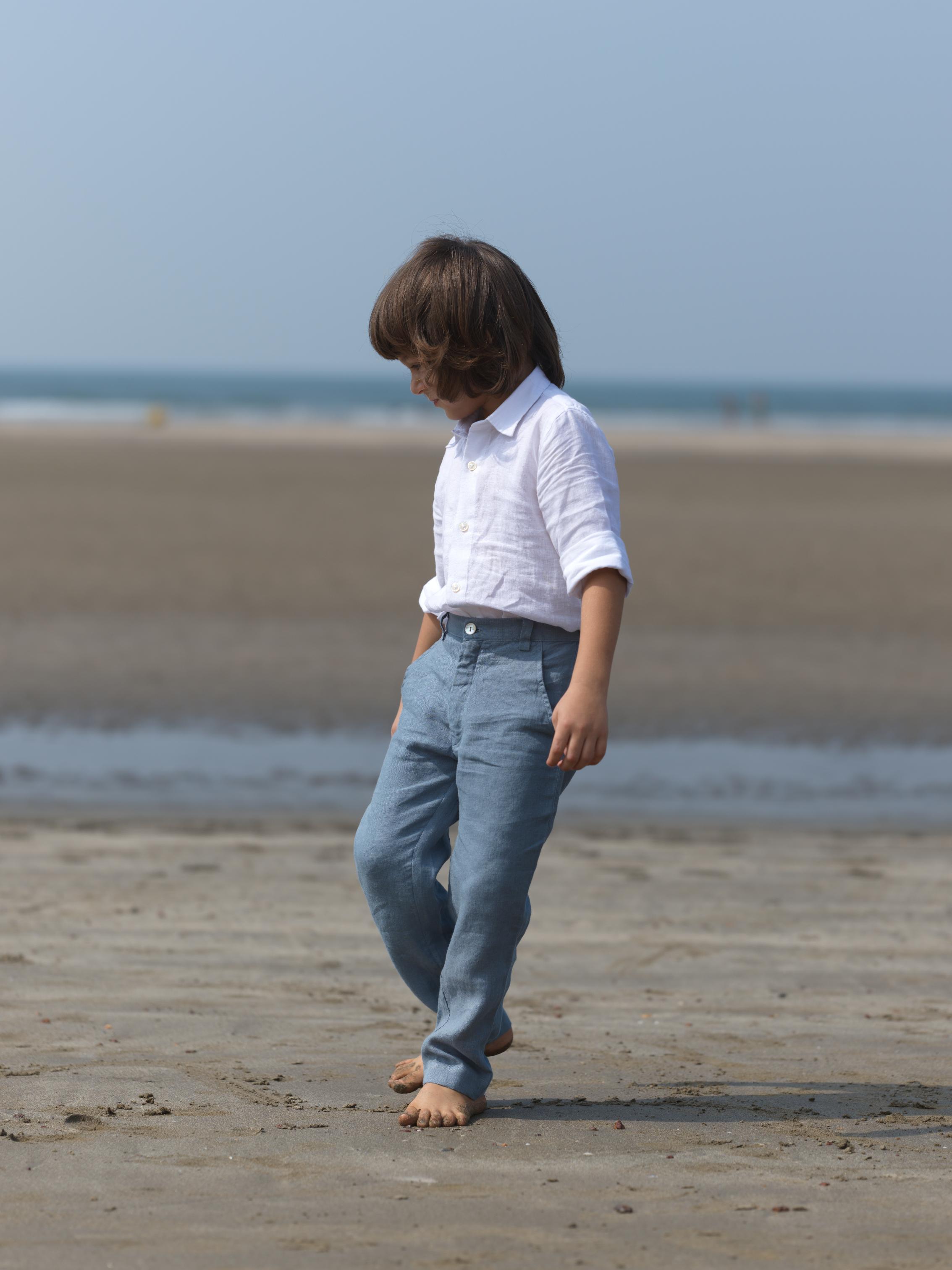 Boys Regular Collar Shirt White