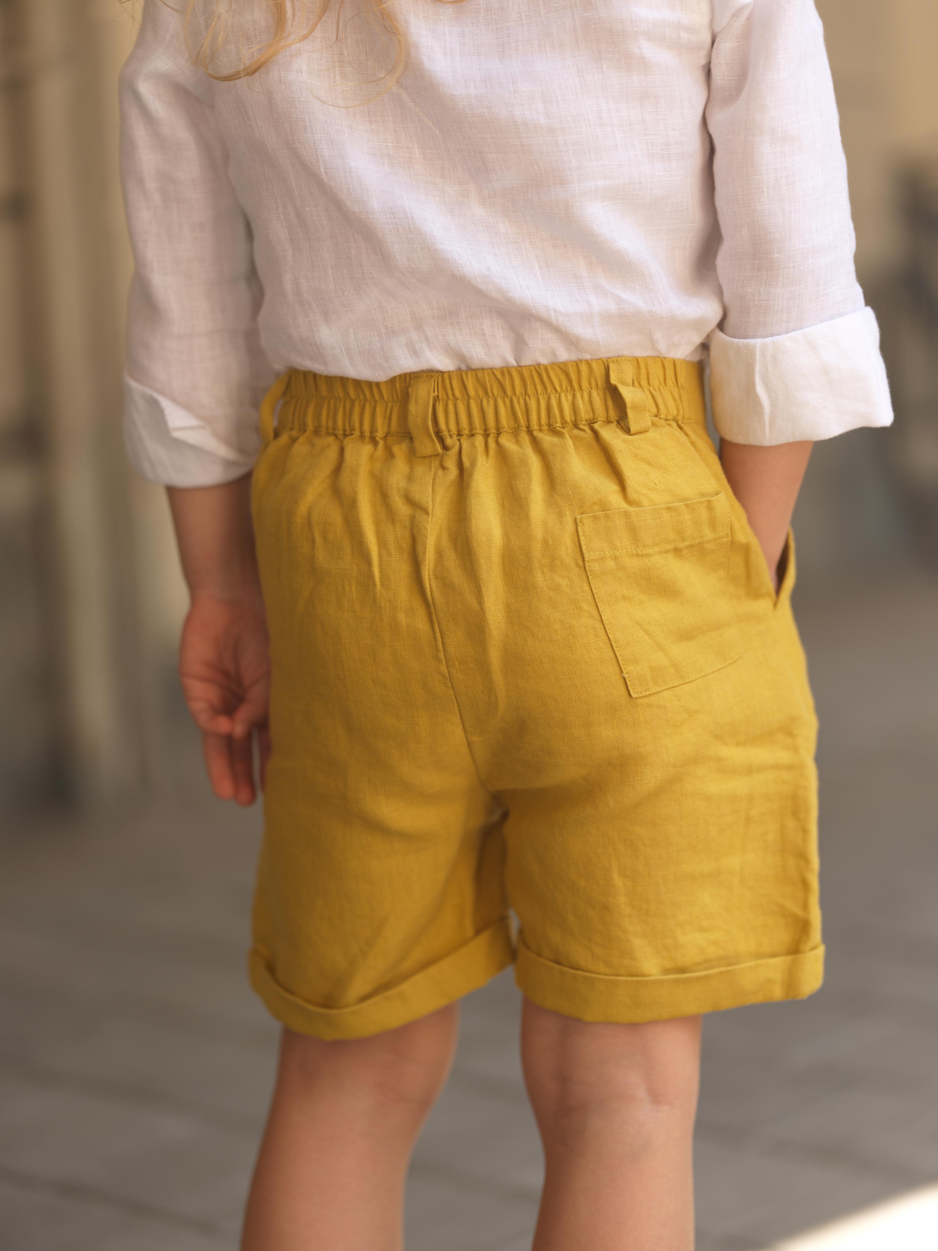 Boys Basic Shorts Mustard