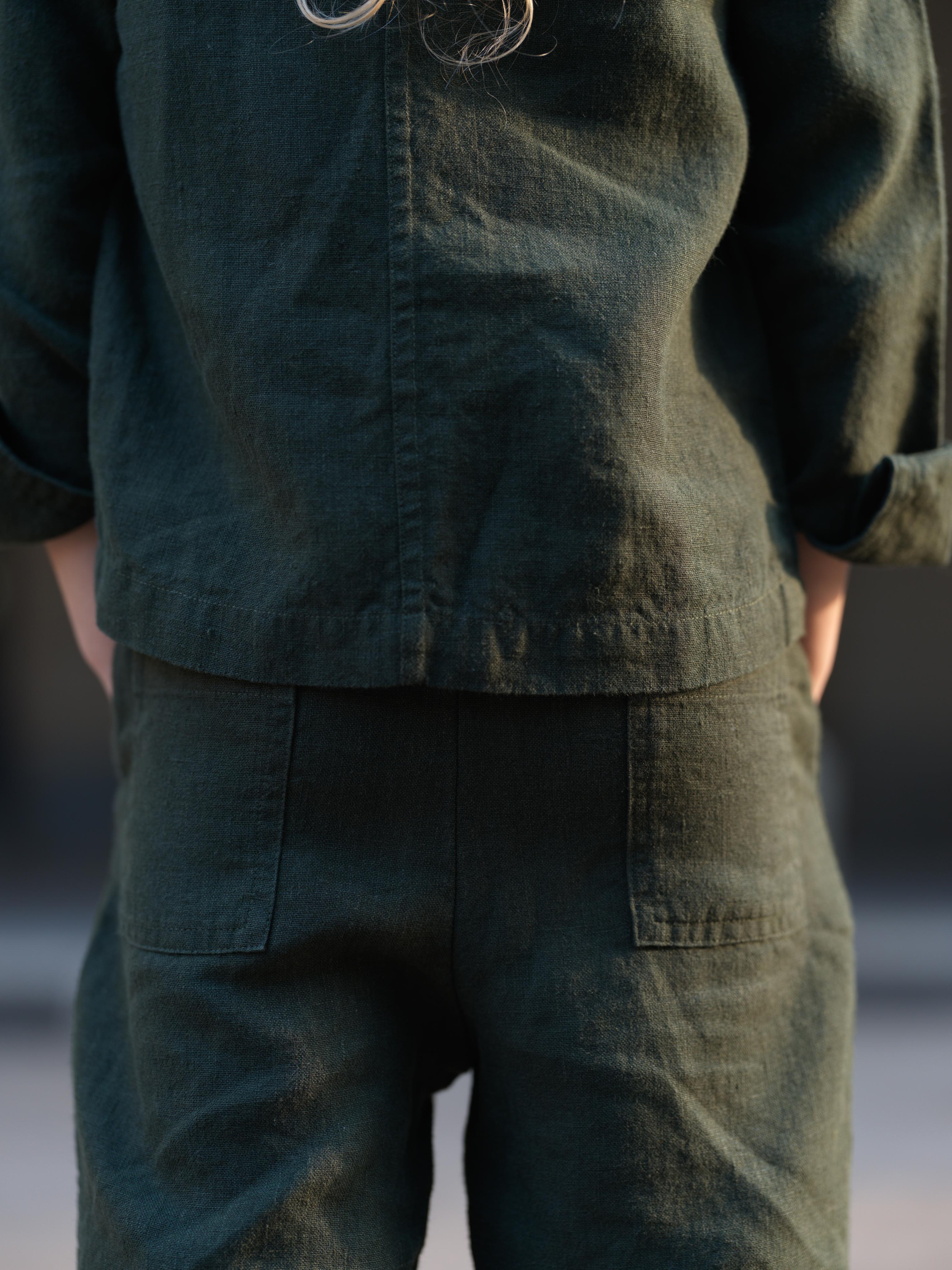 Boys Shacket Co-Ord Set Crocodile Green