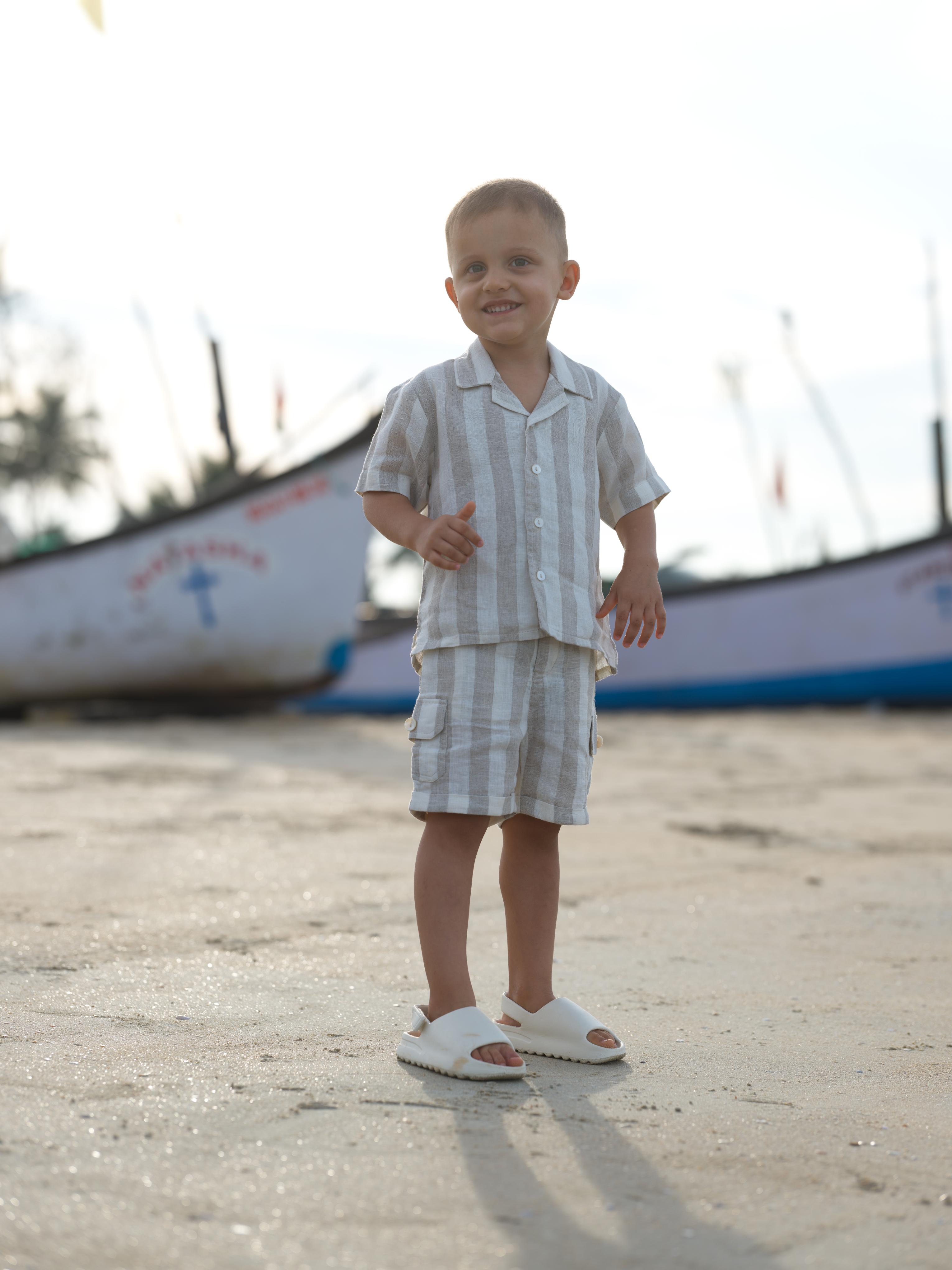 Boys Cargo Shorts Beige