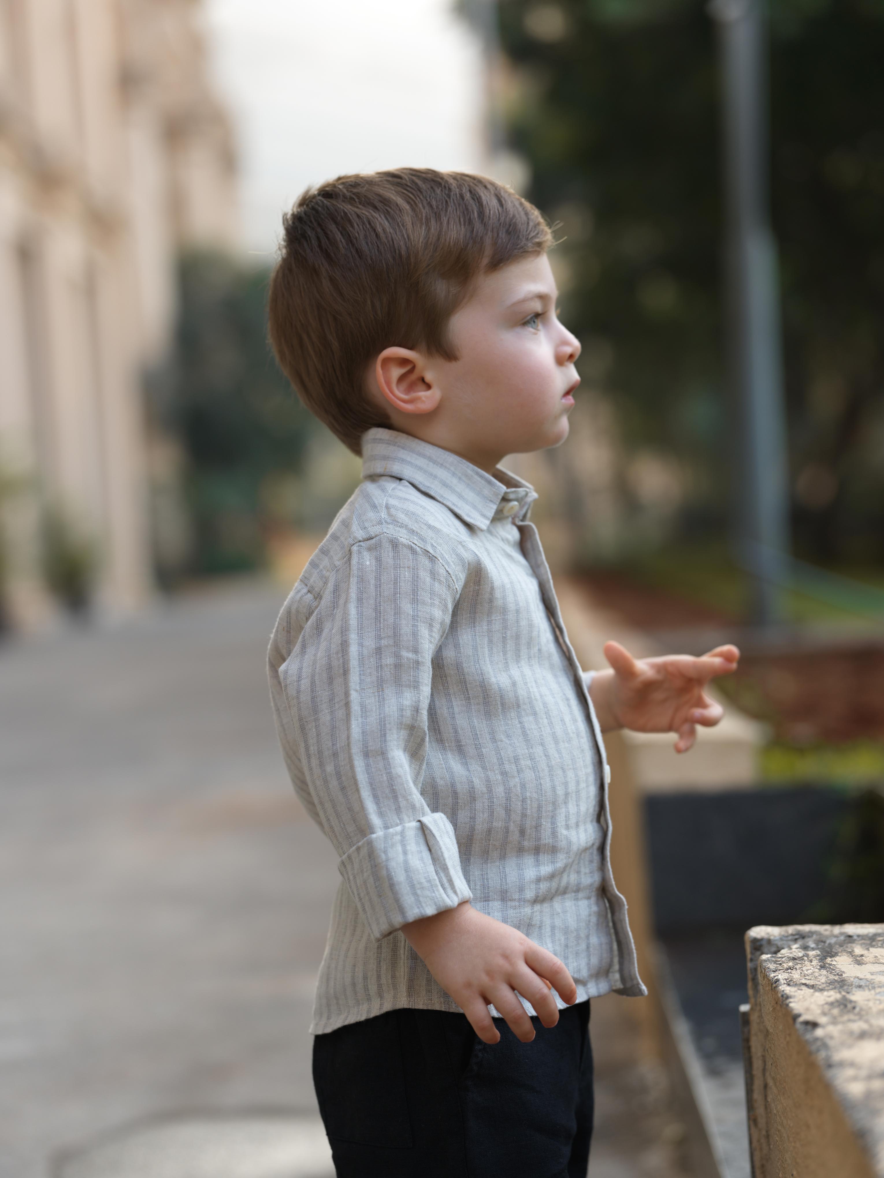 Boys Regular Collar Shirt Cloud Grey