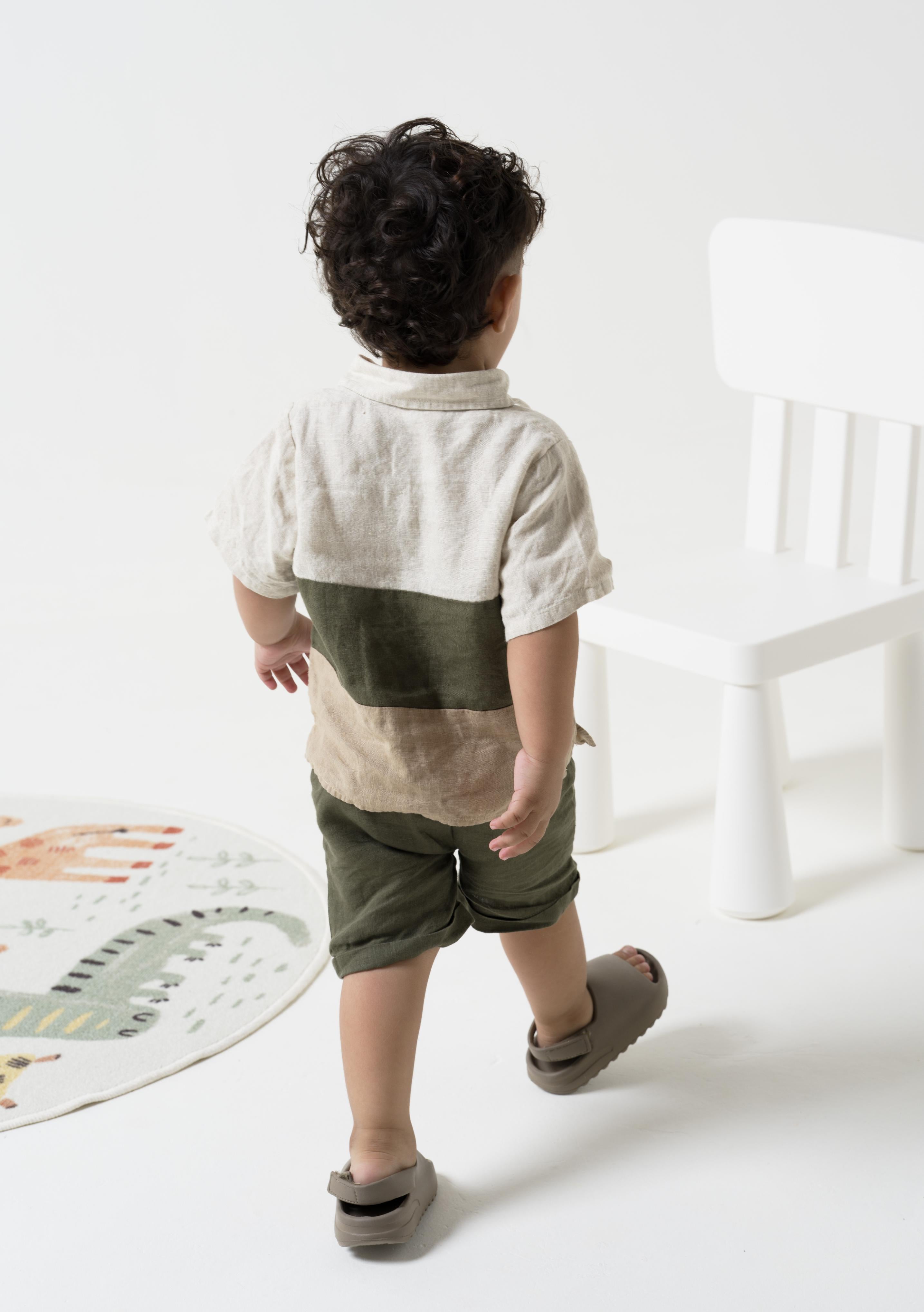 Polo Collar Shirt Set