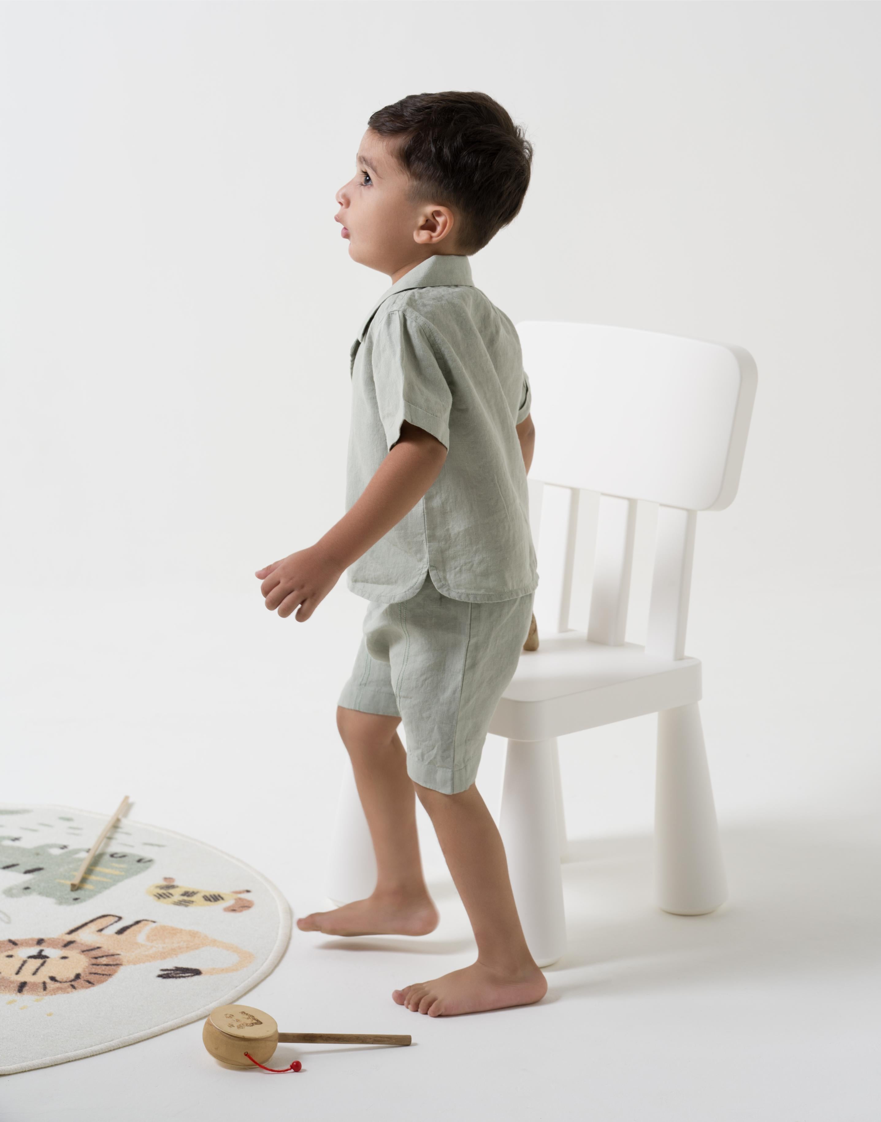 Cuban Collar Co-ords Set Mint Green