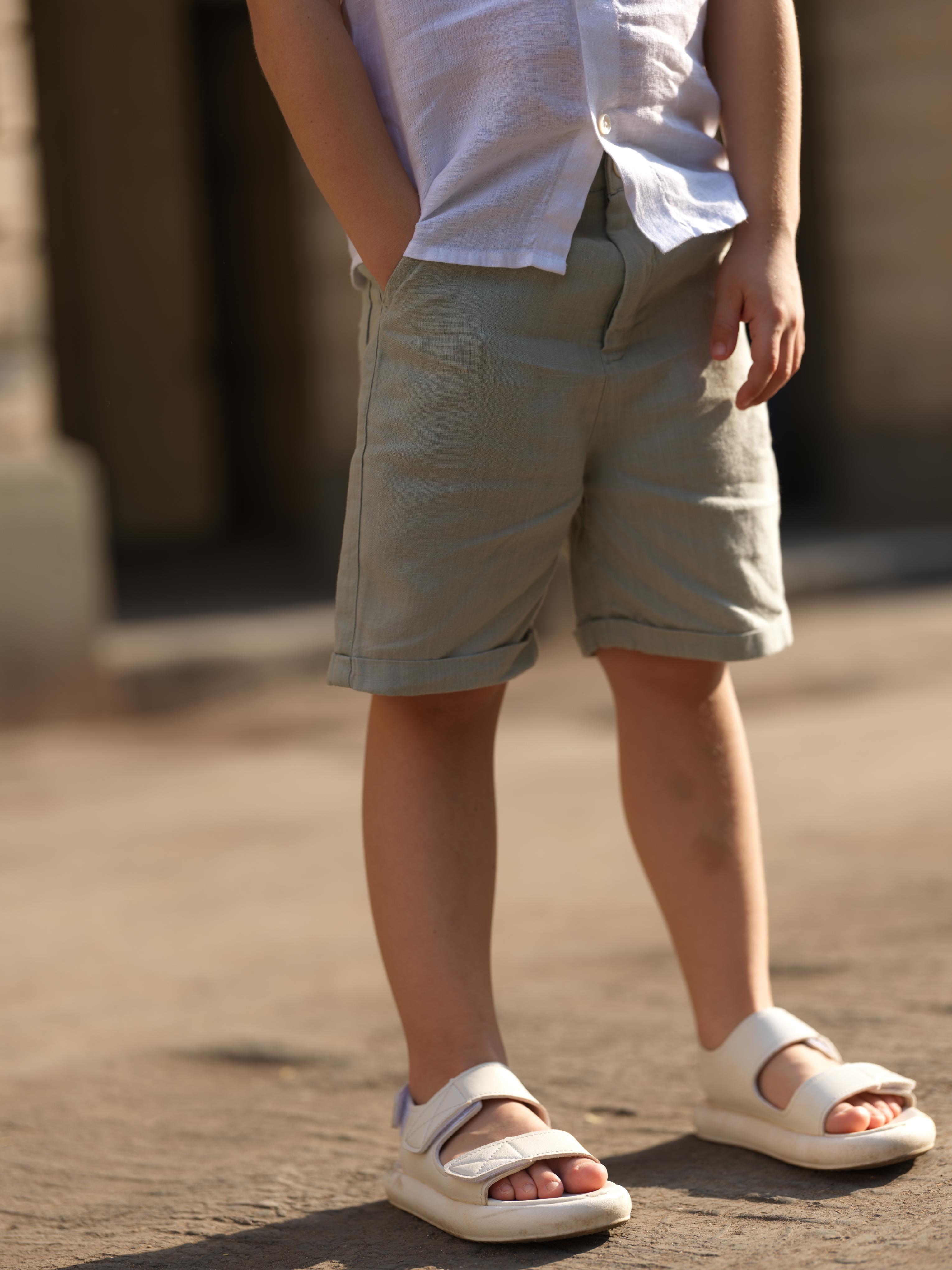 Boys Basic Shorts Mint Green