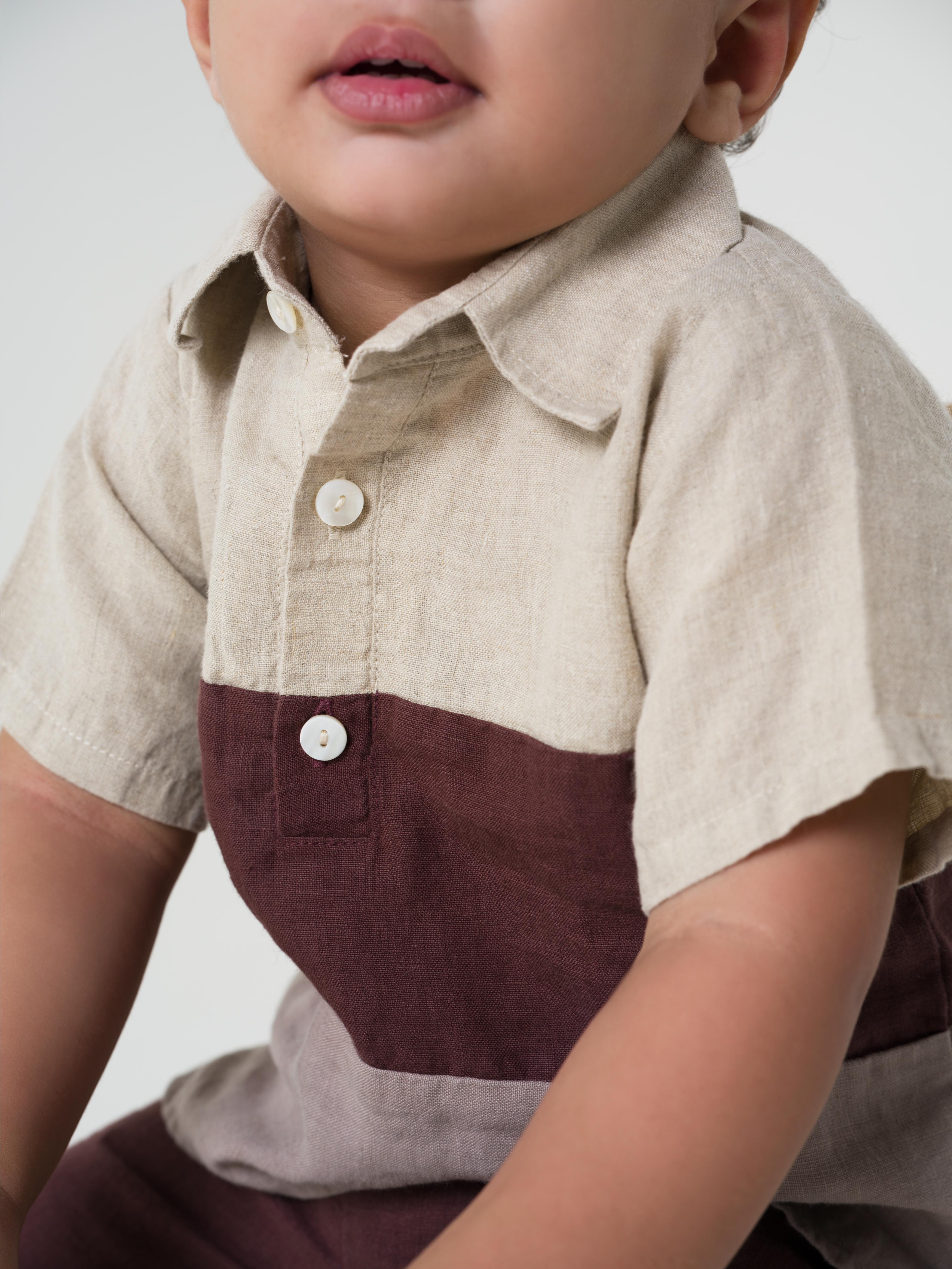 Polo Collar Shirt Set