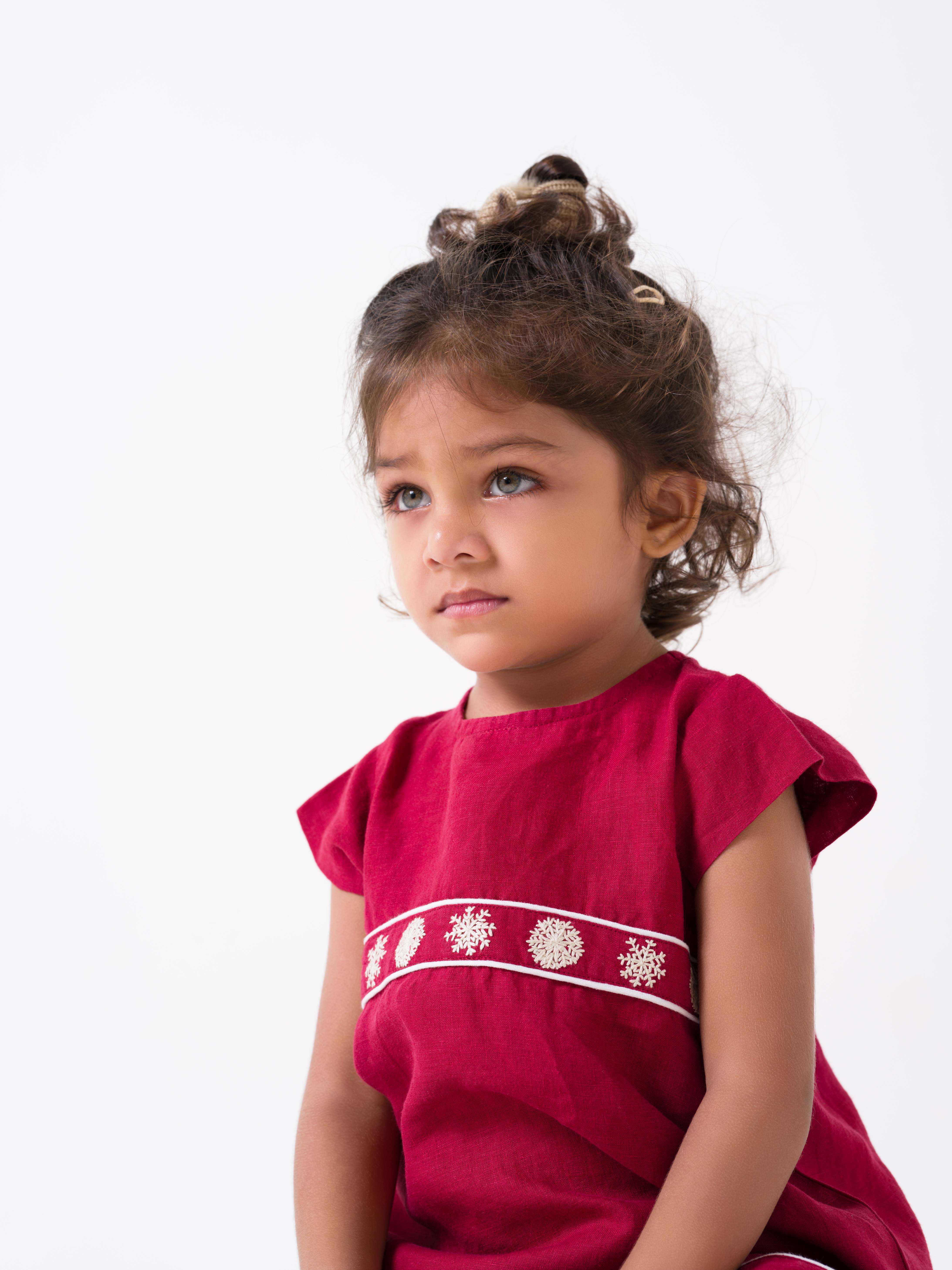 Hand-Embroidered Cap Sleeve Dress