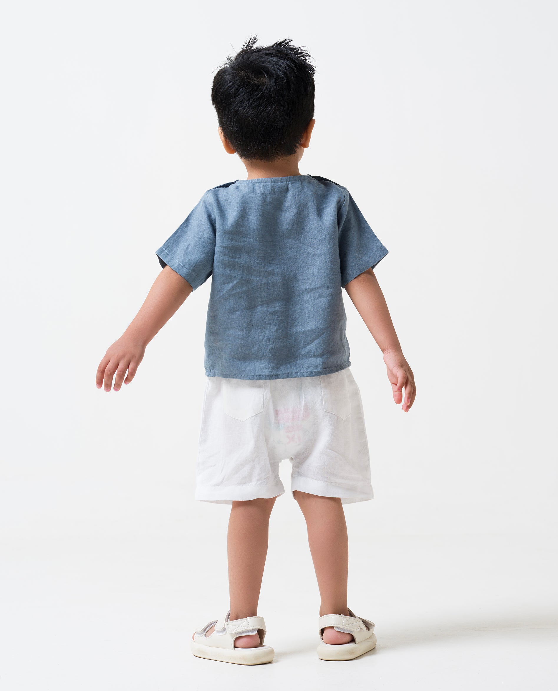 2 Pocket Shirt Set T- Airforce Blue B- Cloud Grey