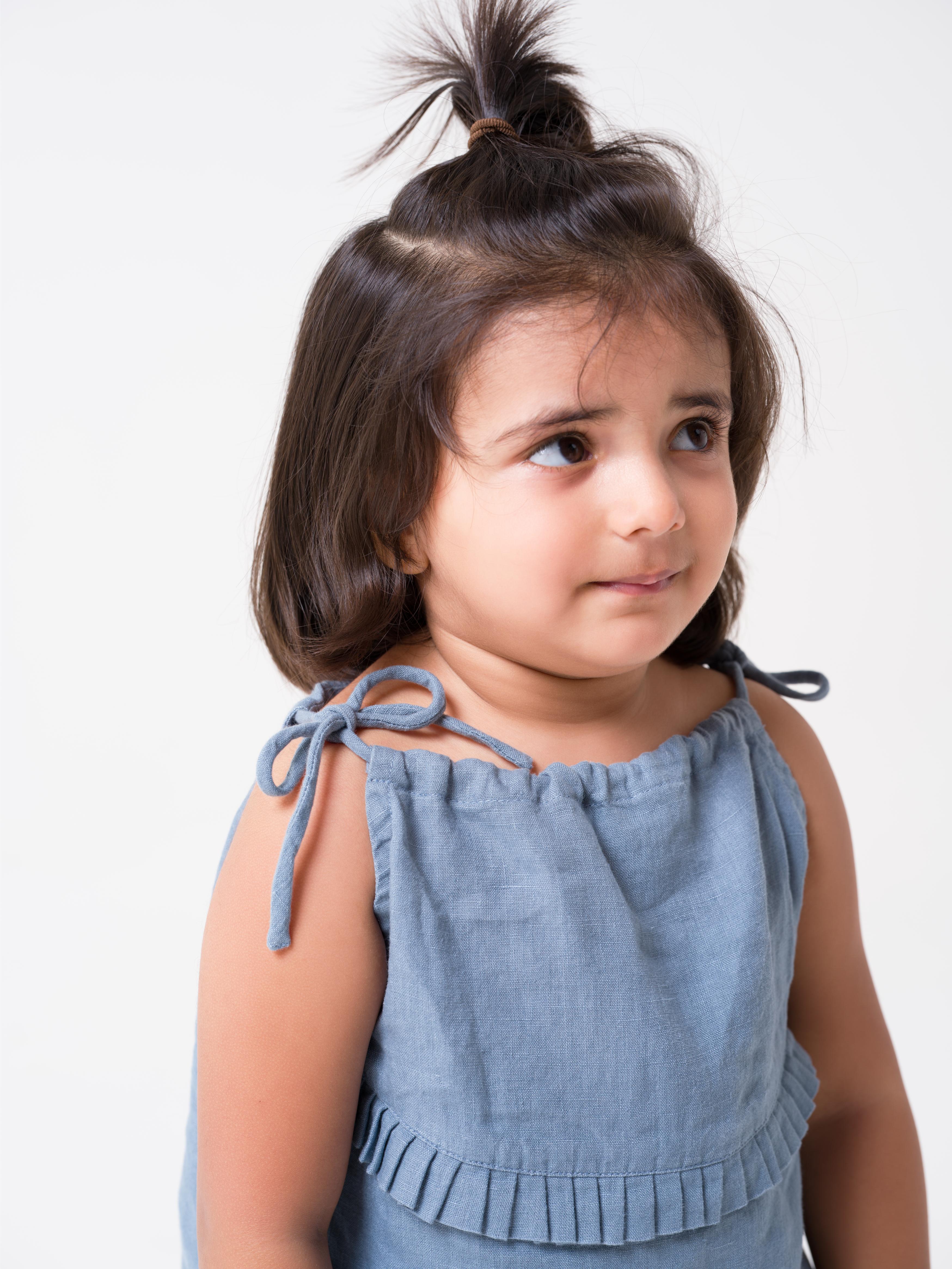 Linen tie strap pleated co-ords set