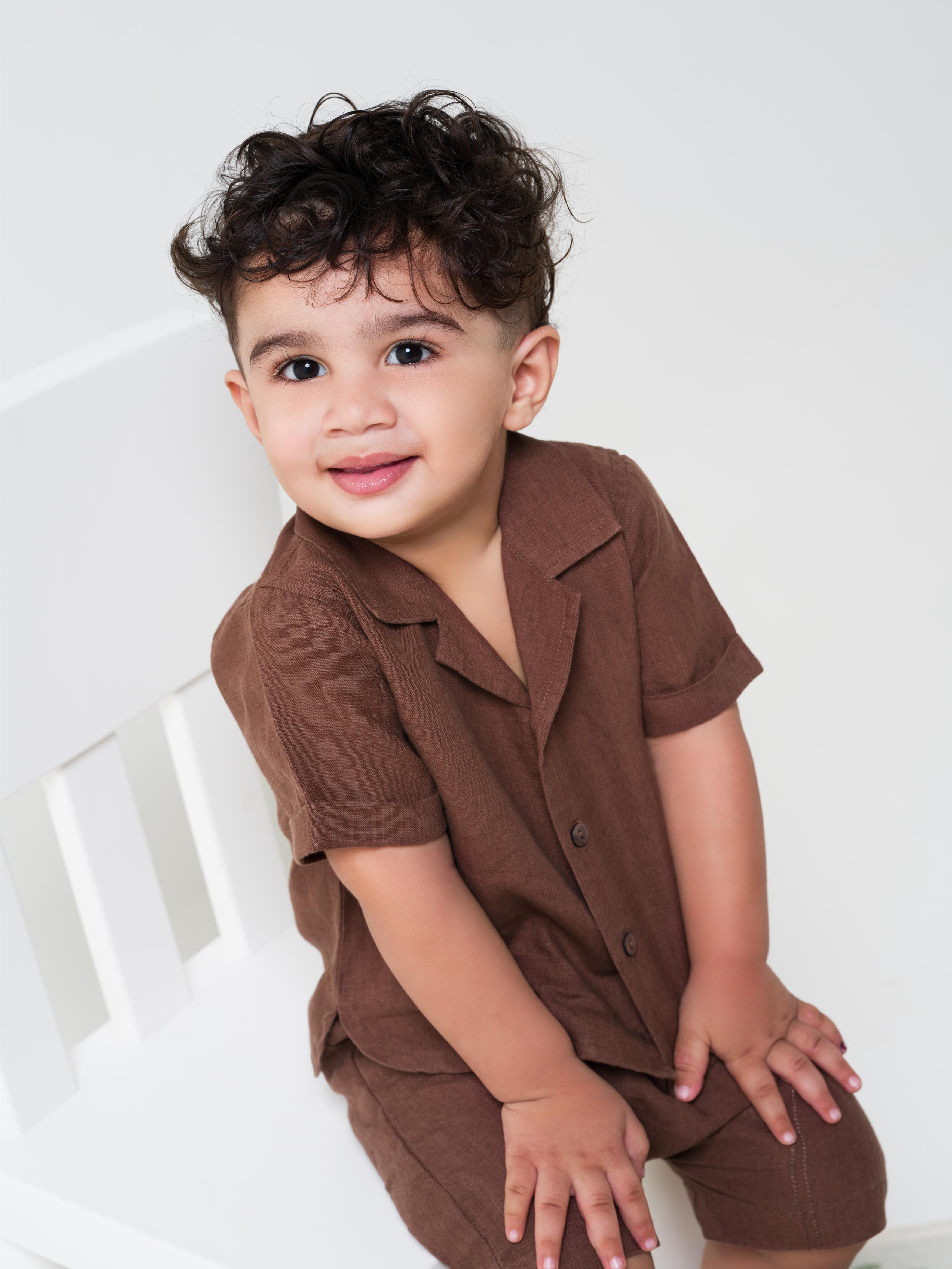 Cuban Collar Co-ords Set Walnut