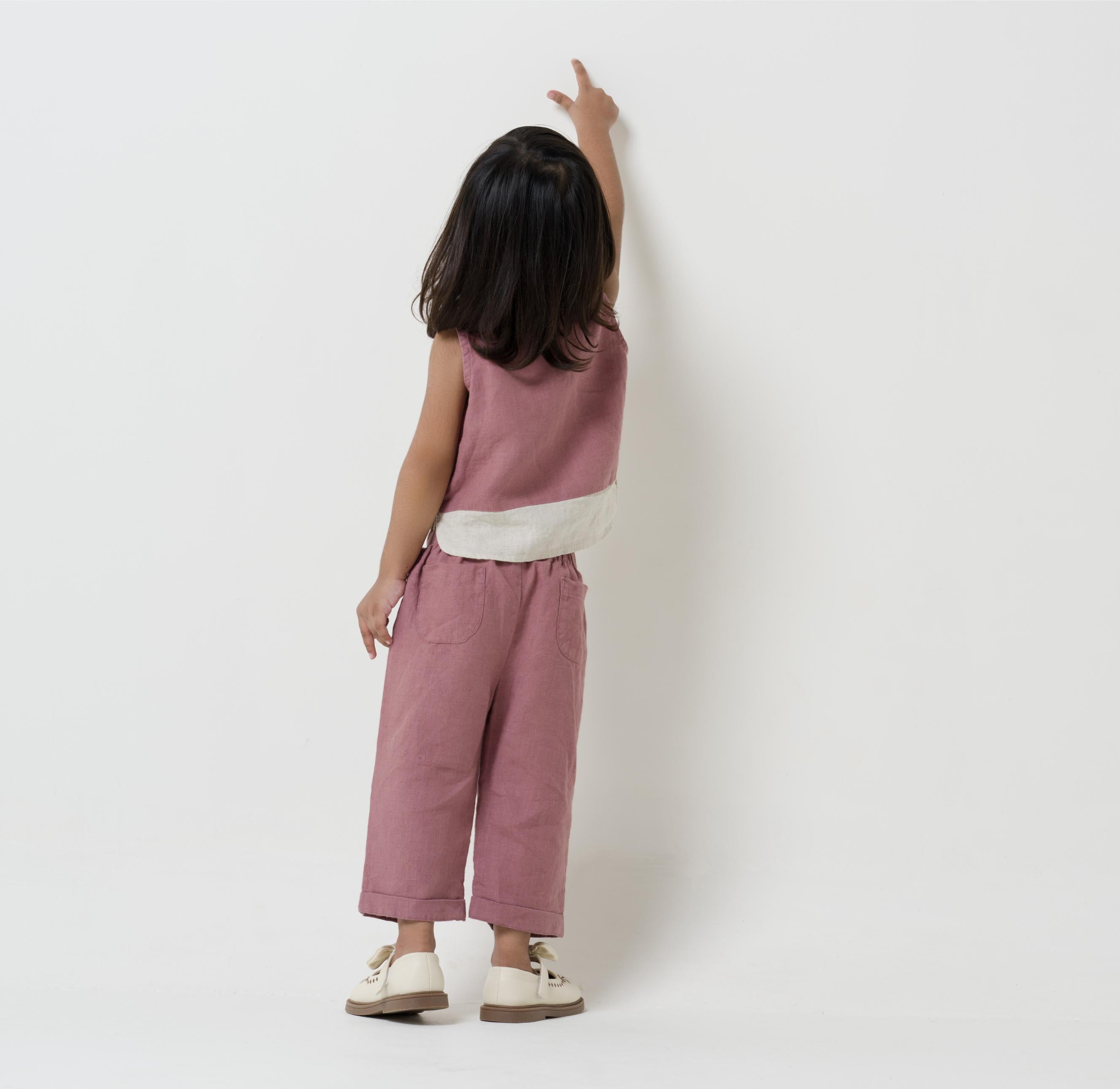 2 Colour Shirt & Trouser - Rose Gold - Shirt Hem - Cookie & Cream