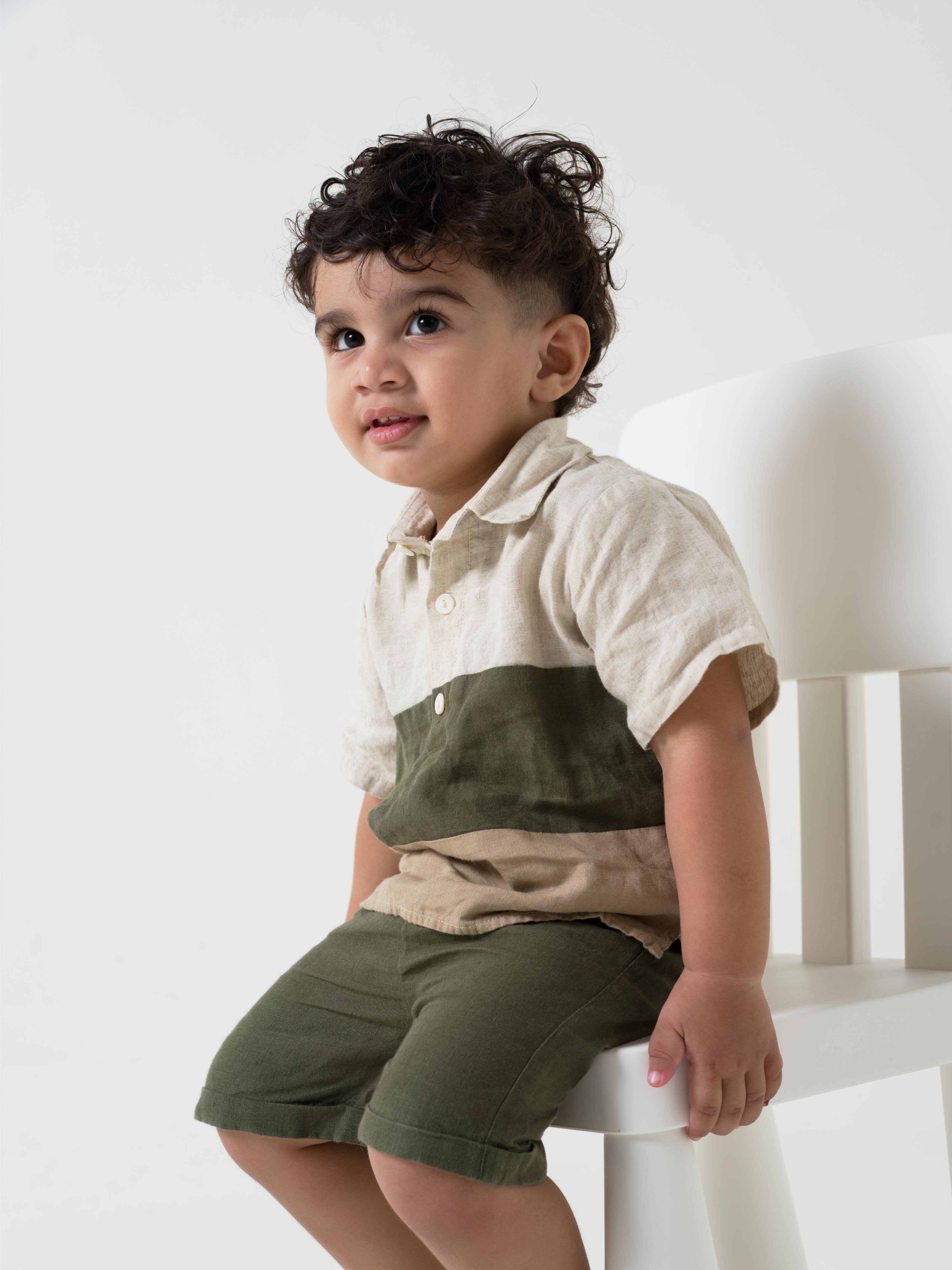 Polo Collar Shirt Set