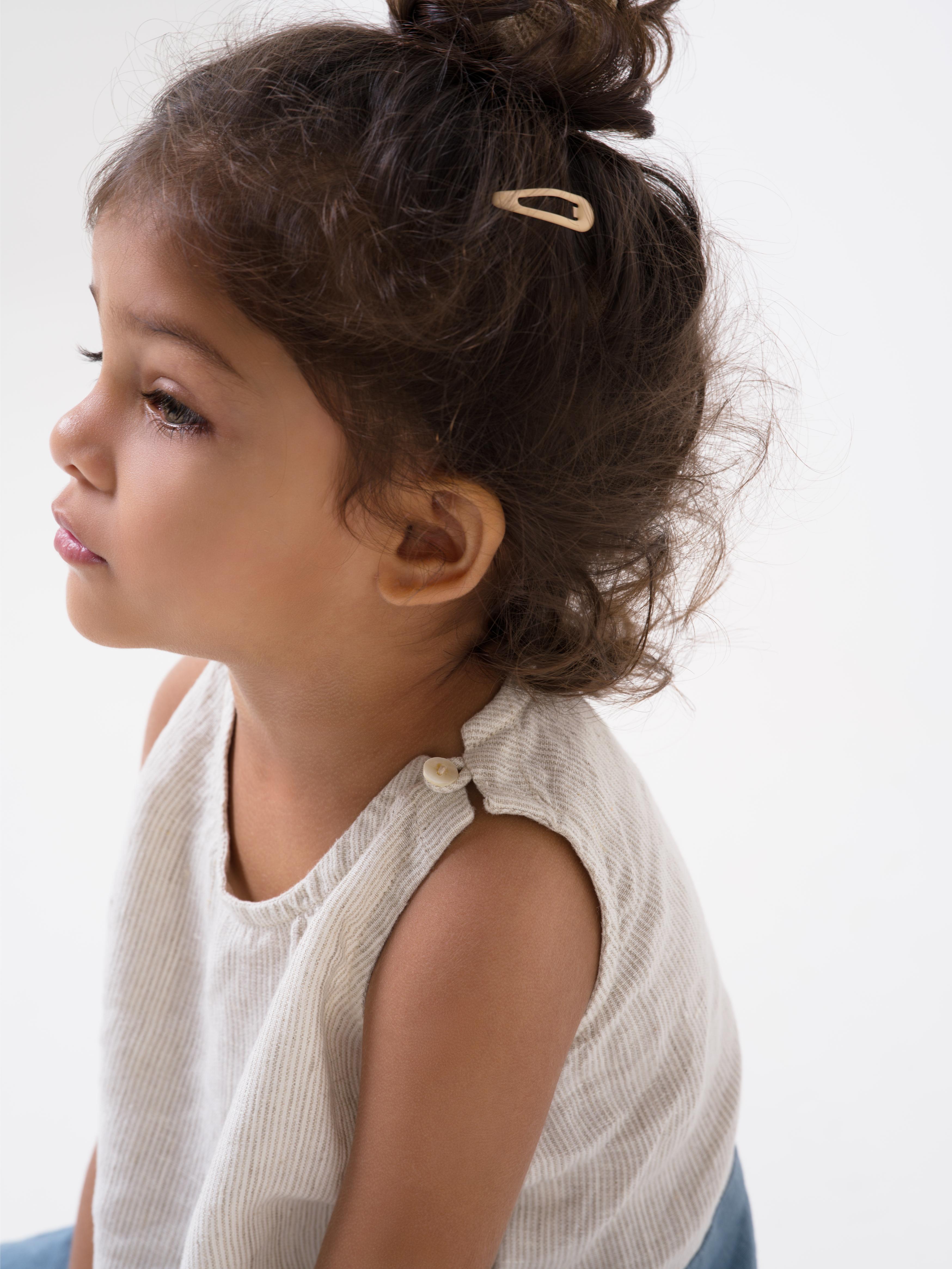 2 Colours Shoulder Button Frock