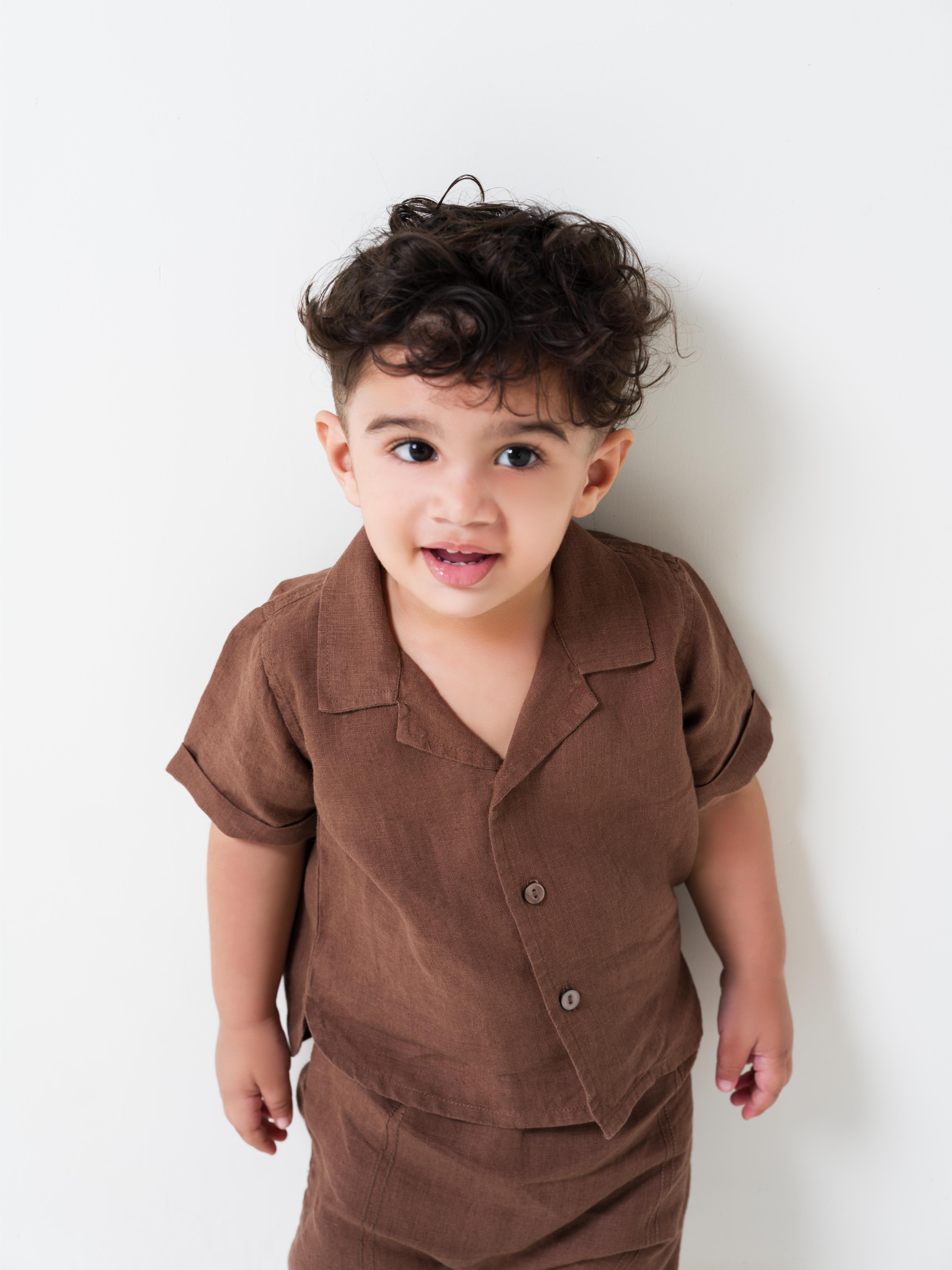 Cuban Collar Co-ords Set Walnut